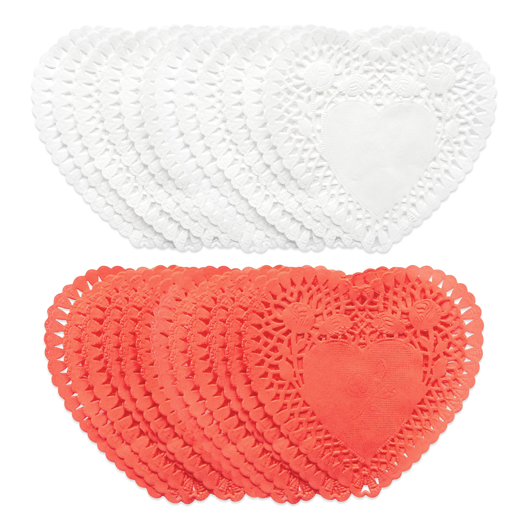 Valentine's Day Red & White Paper Doily Hearts, 24ct. by Recollections™