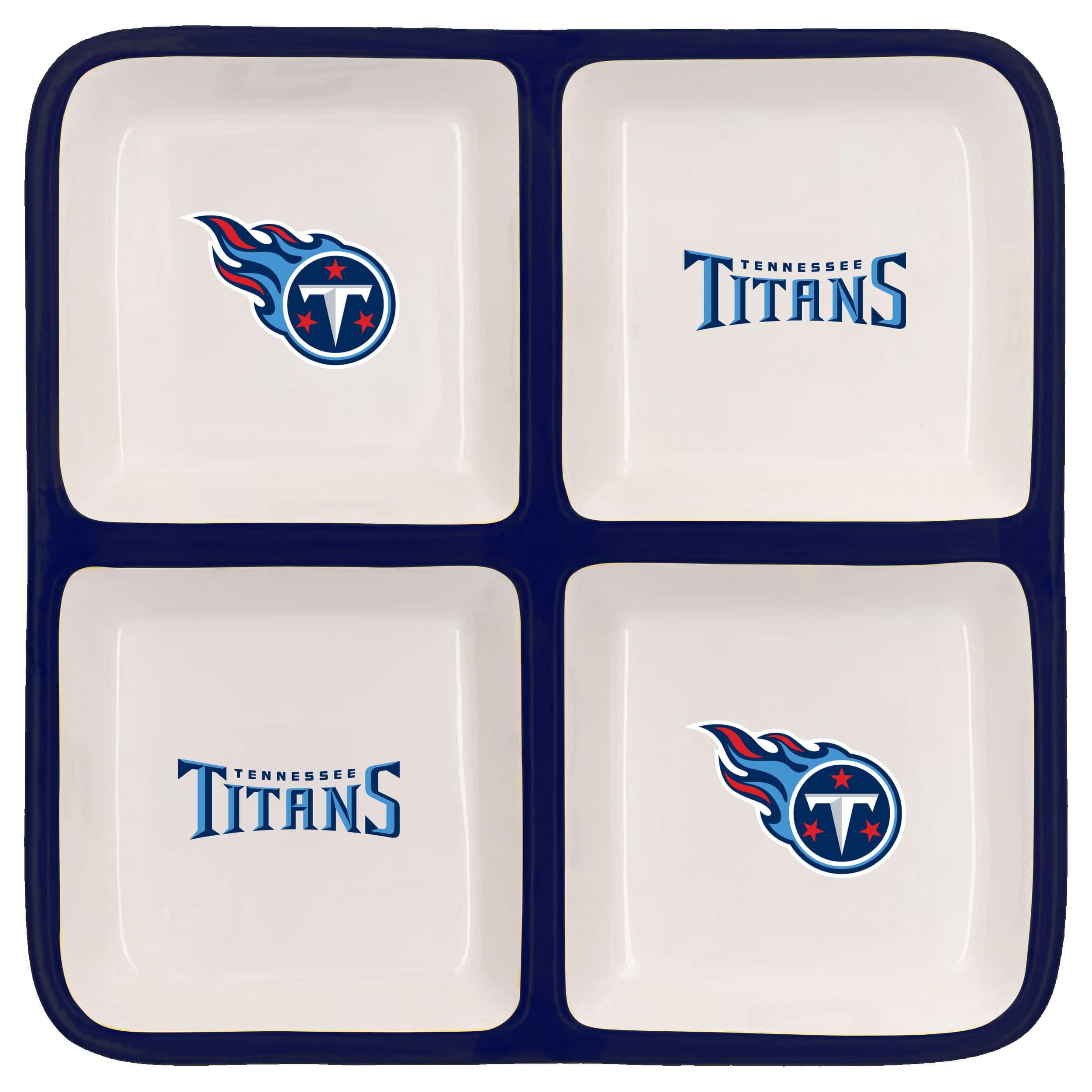 The Memory Company NFL 4 Section Square Ceramic Tray