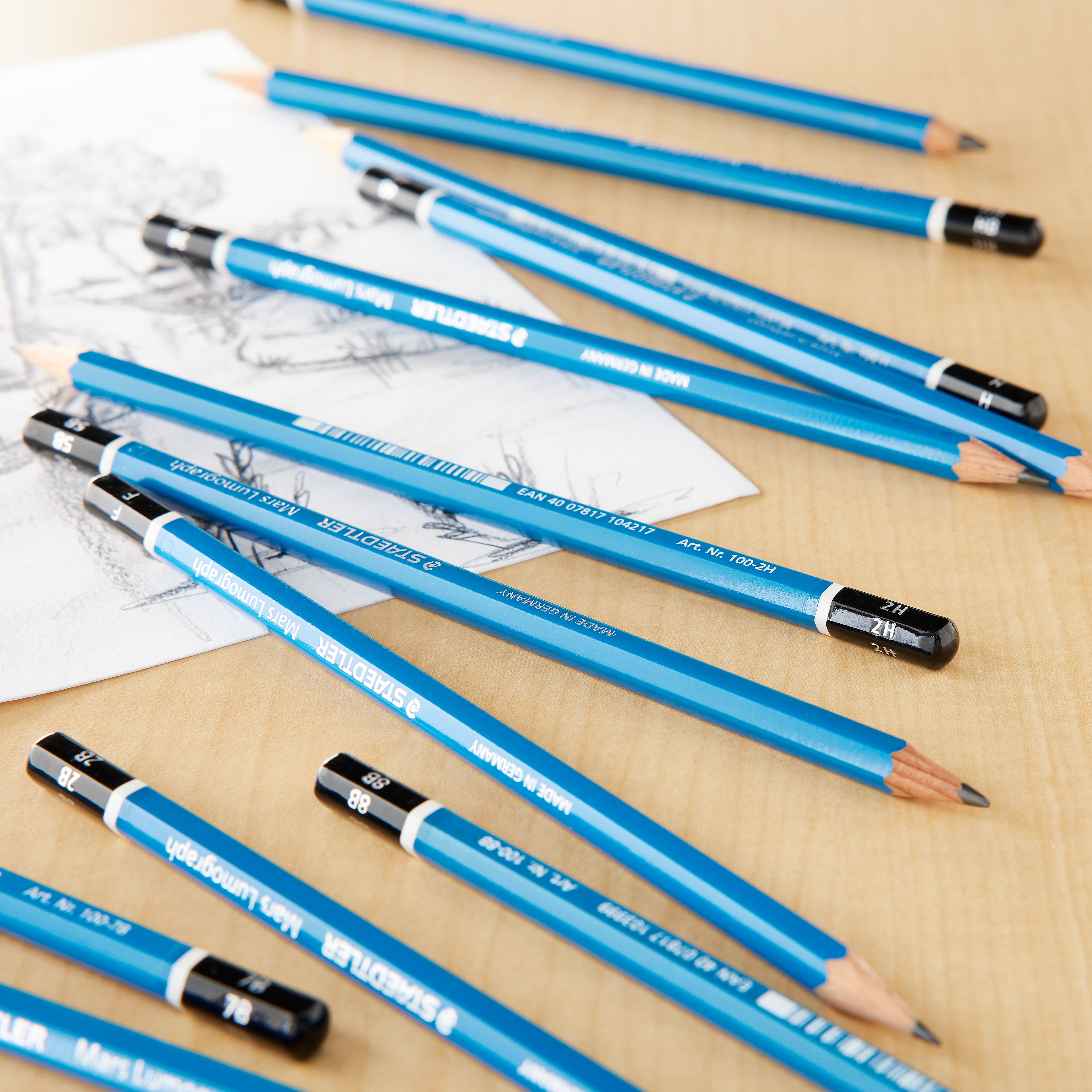 Staedtler Mars Lumograph Pencil Set of 19 Pencils