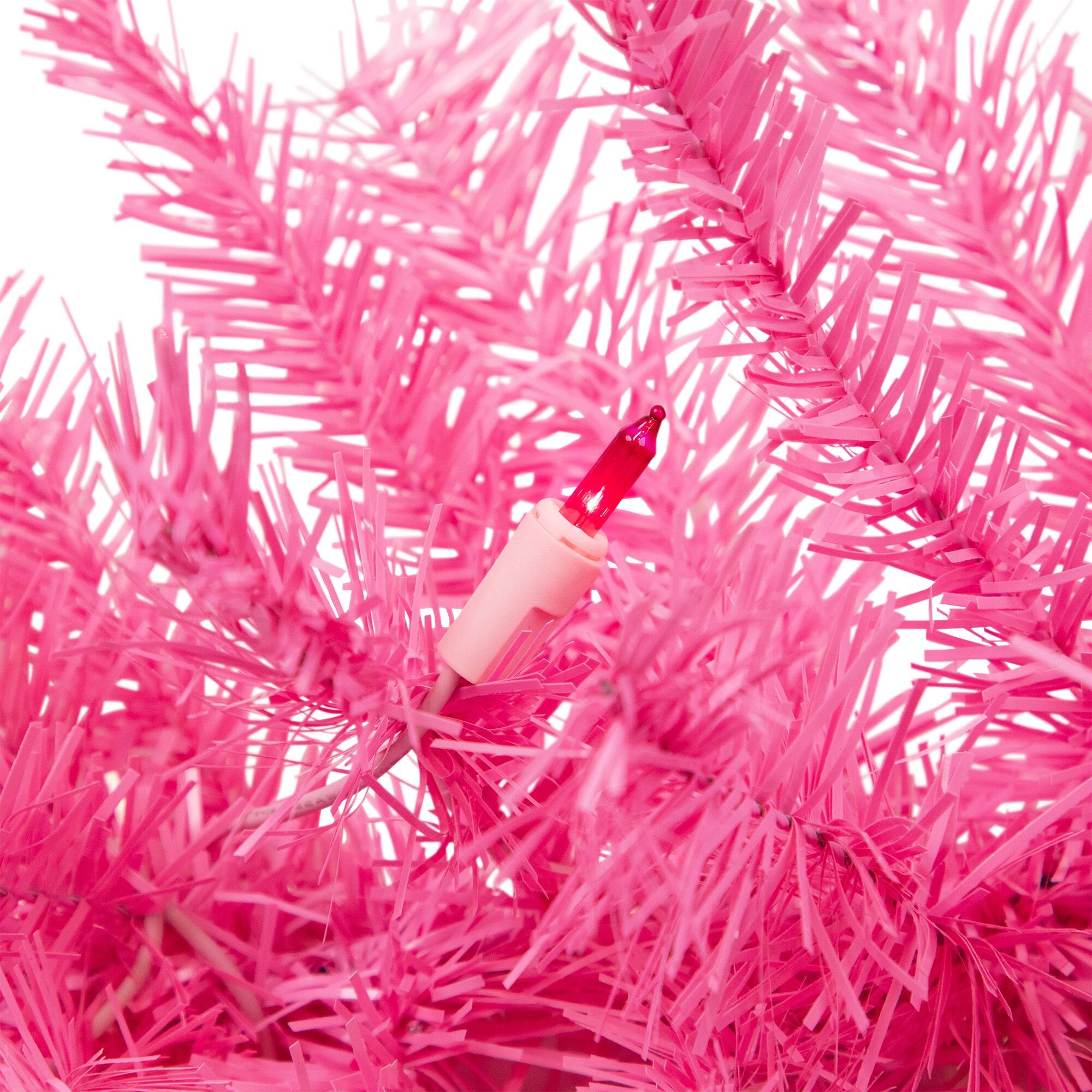 9ft. Pre-Lit Pink Spruce Christmas Garland