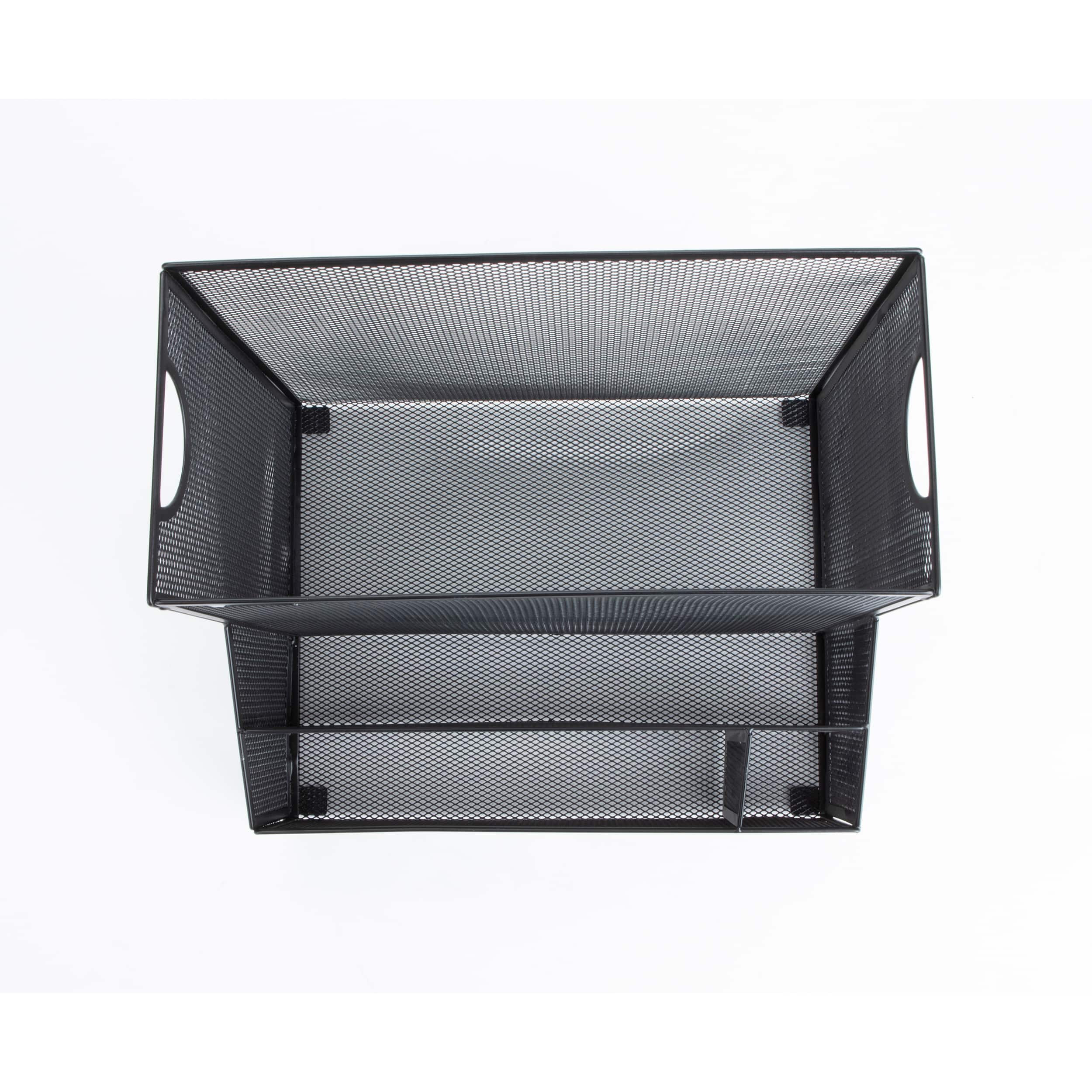 Mind Reader Large Black Metal File Organizer Basket