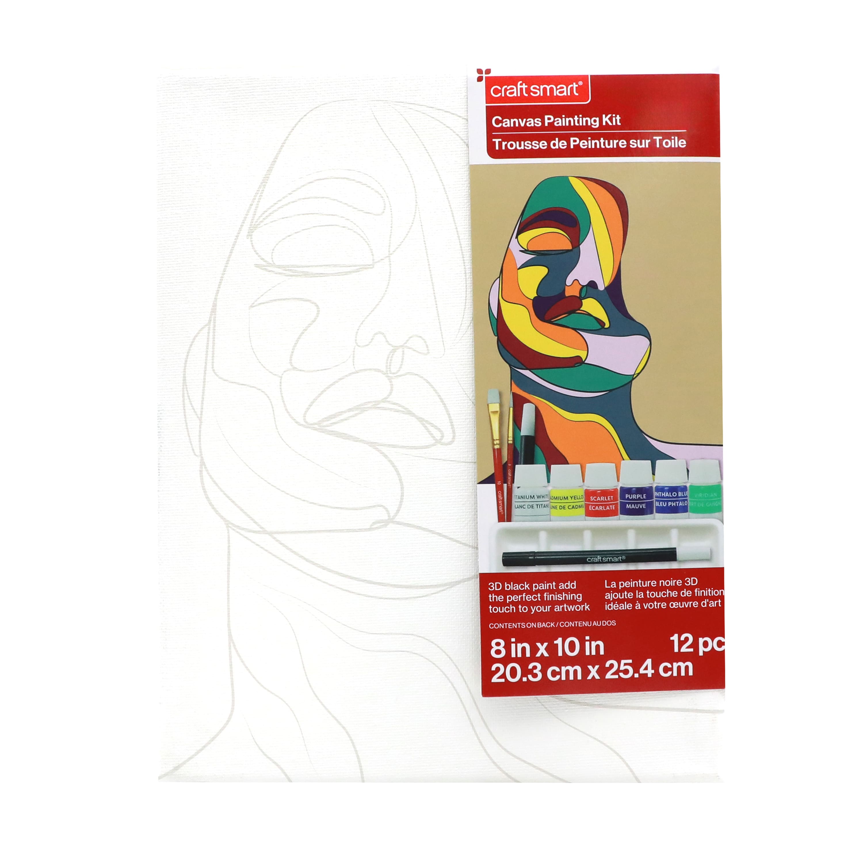 8" x 10" Abstract Face Canvas Paint Kit by Craft Smart®