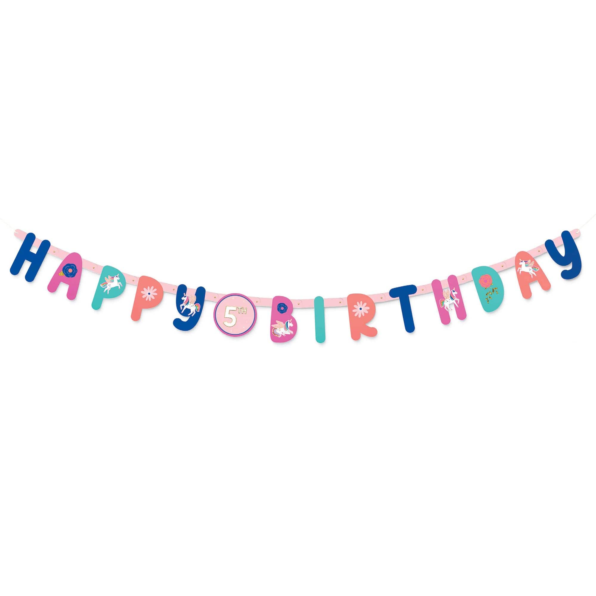 Unicorn Wishes Add-an-Age Birthday Banner