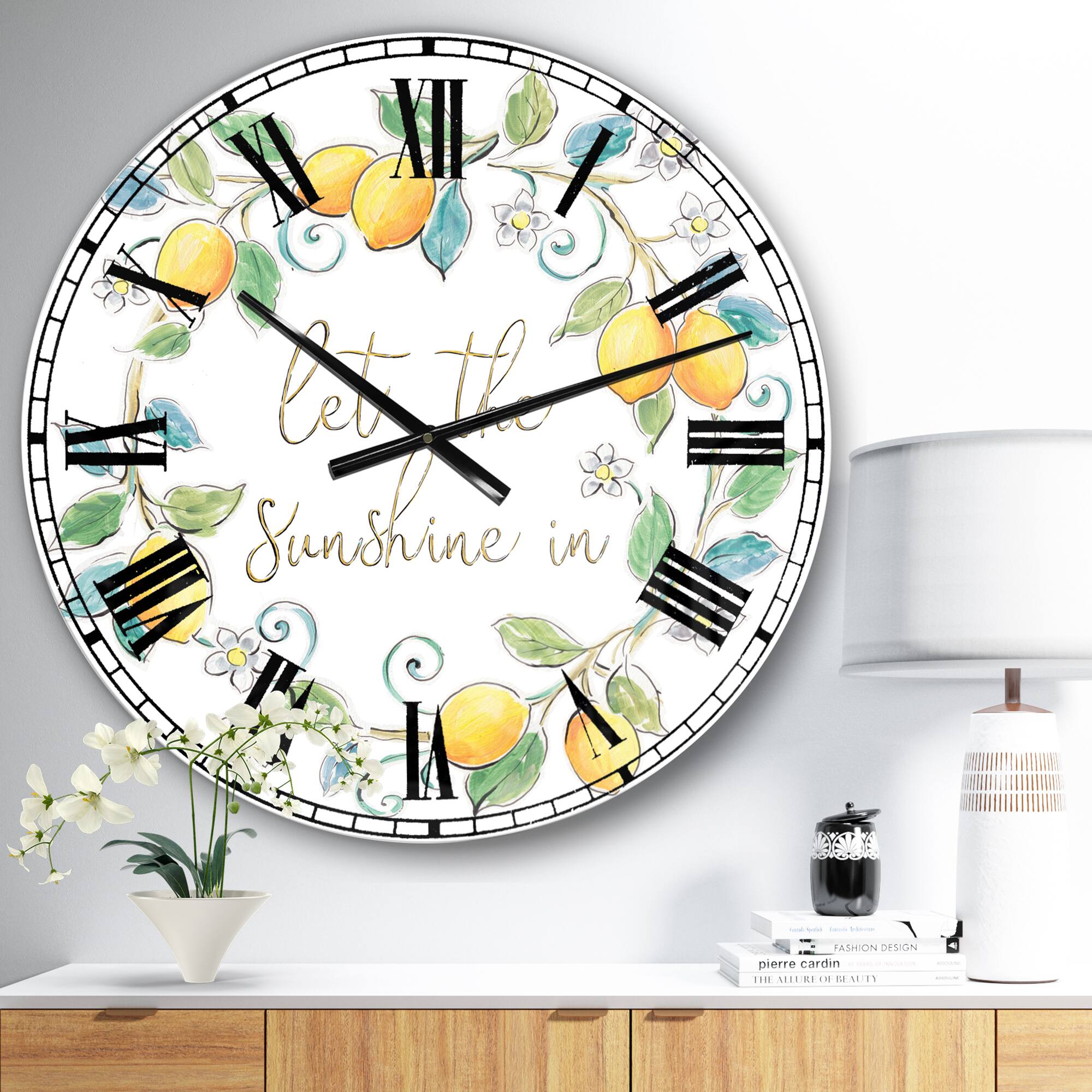 Designart Mediterranean Breeze XII Mid-Century Wall Clock