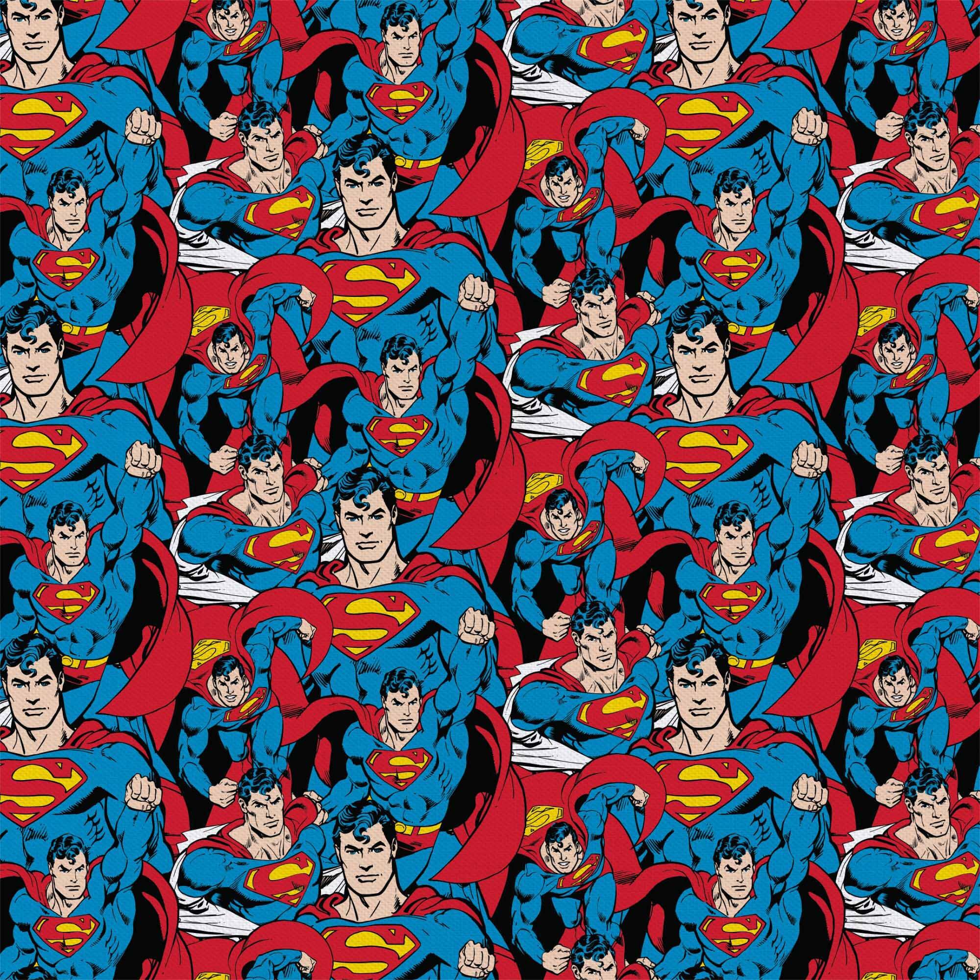 DC Comics Superman Crowd Precut Cotton Fabric