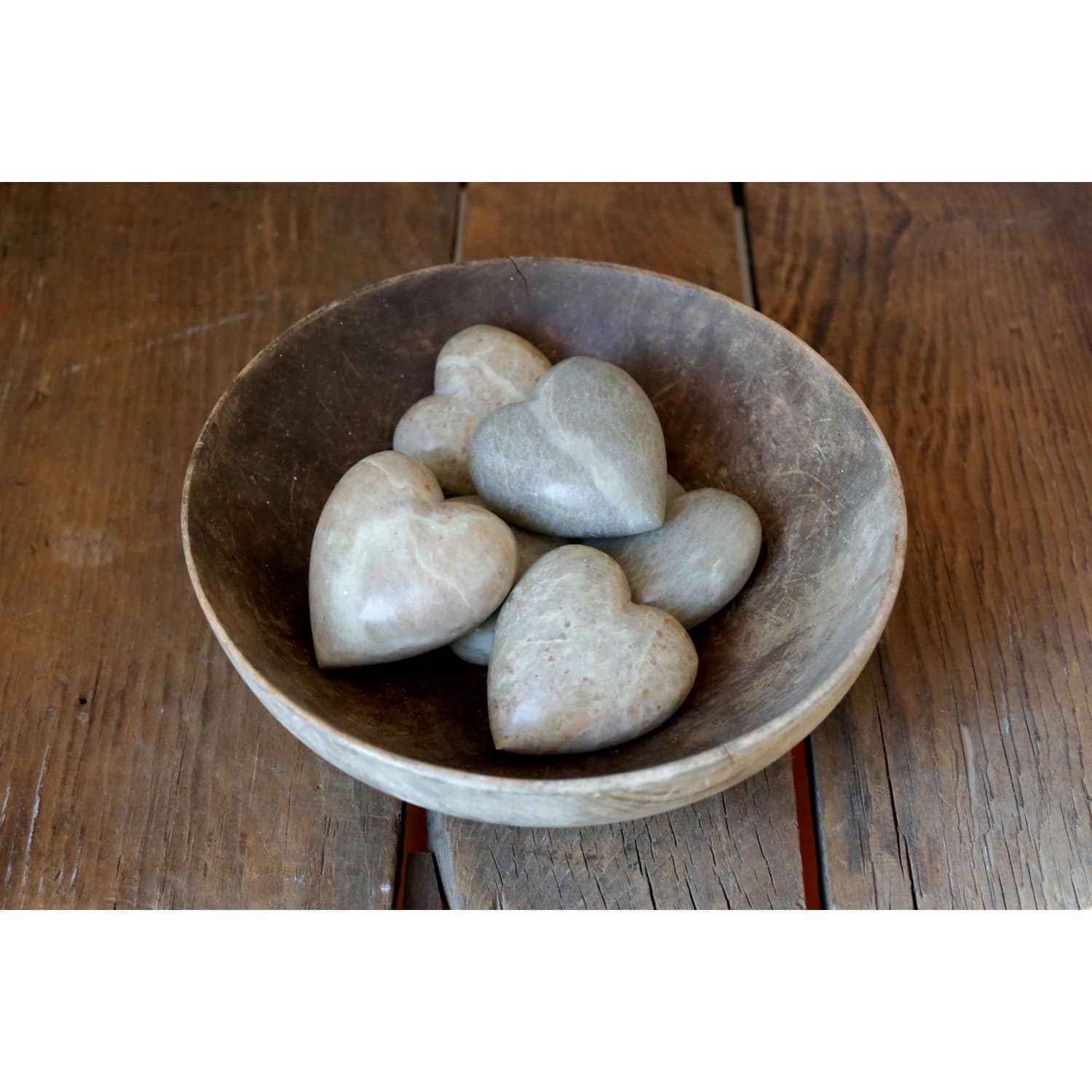 Hello Honey® 3" Soapstone Decorative Heart Figurines, 6ct.
