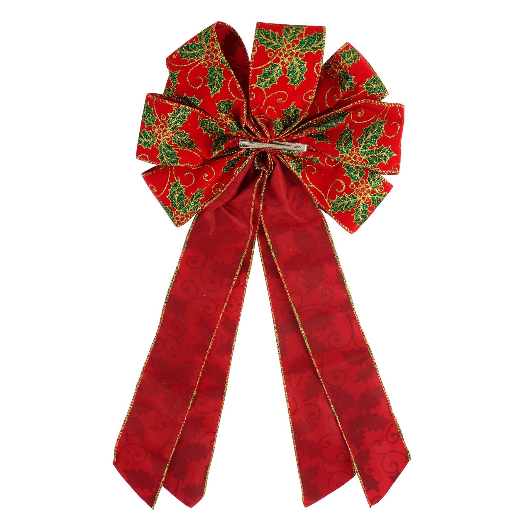 21&#x22; Red Holly Tree Bow by Celebrate It&#xAE;