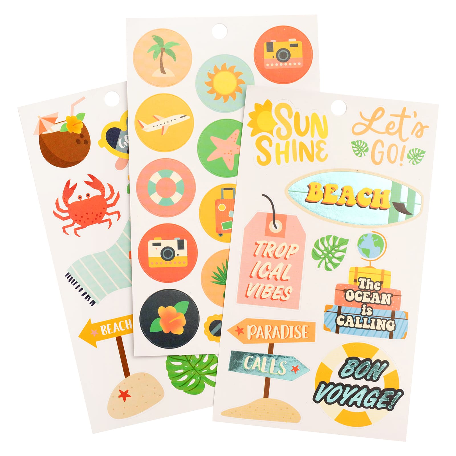 12 Pack: Tropical Vacation Stickers by Recollections™