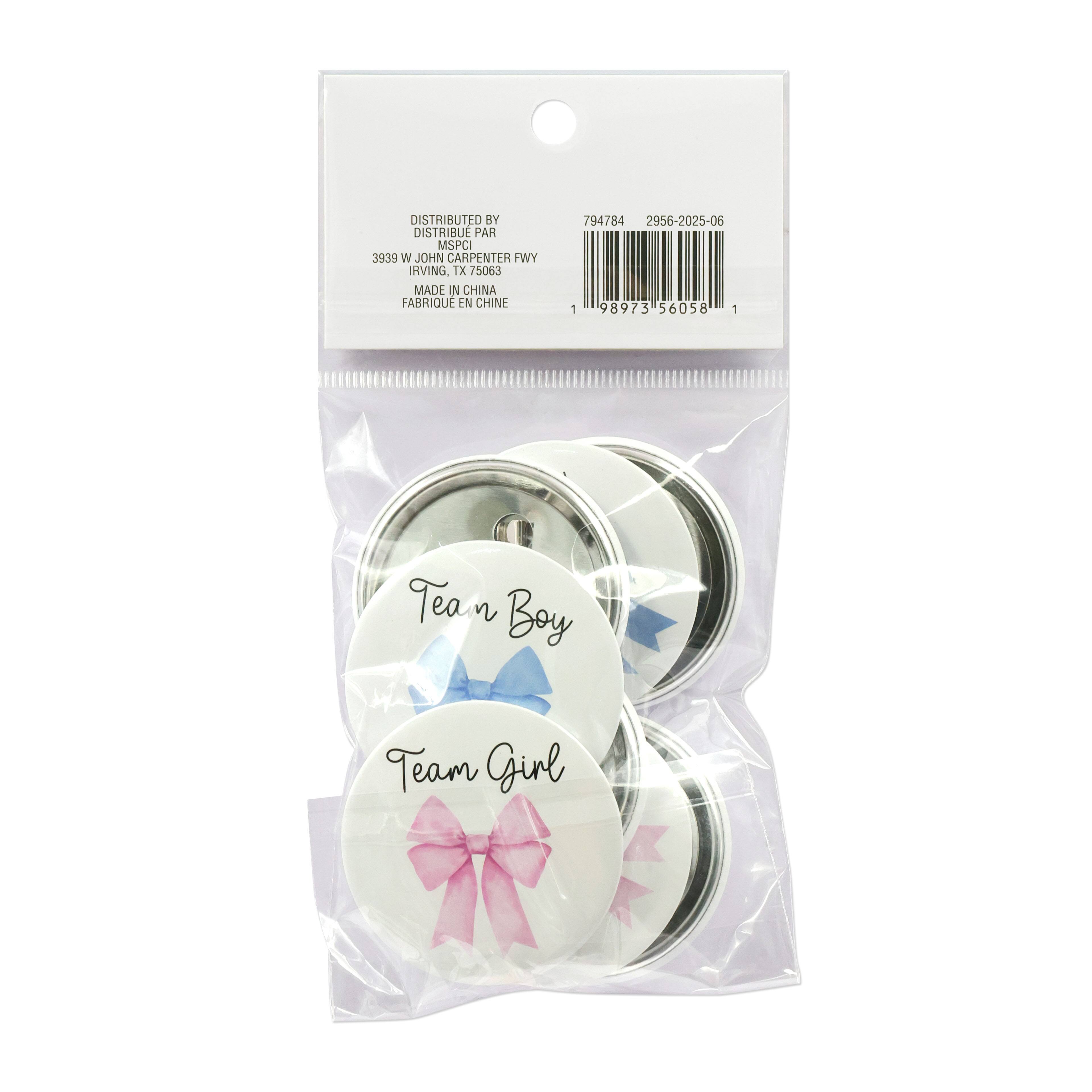 2&#x22; Team Boy &#x26; Team Girl Buttons by Celebrate It&#x2122;