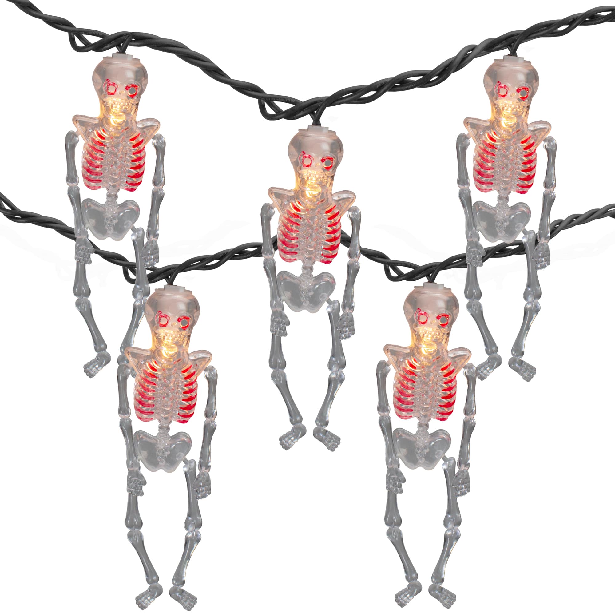 10ct. Skeleton Halloween Lights