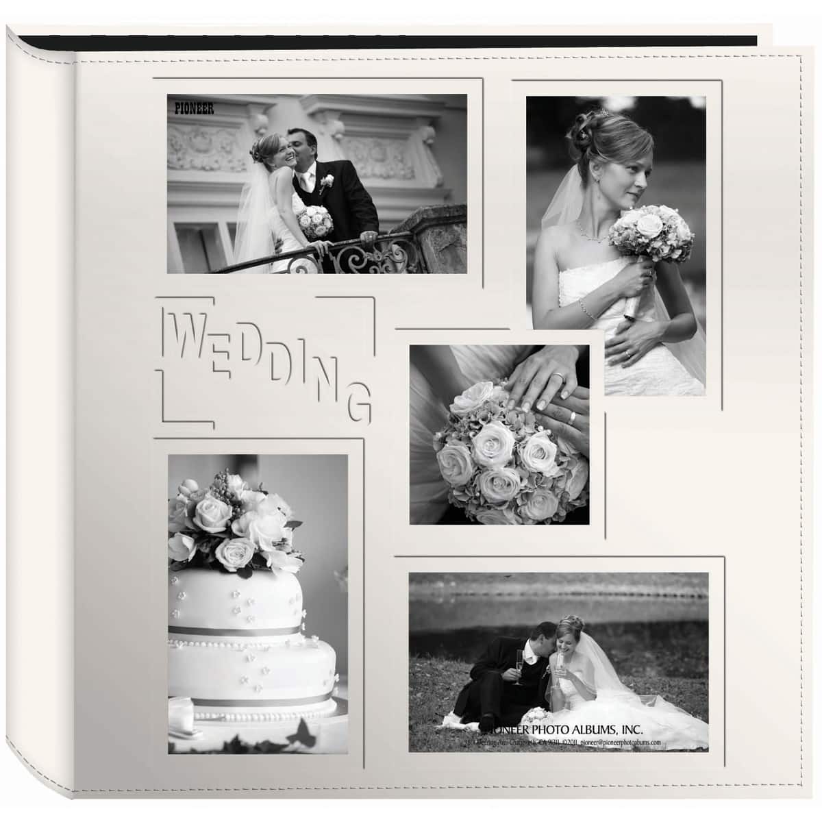 Pioneer&#xAE; Wedding 5-Up Sewn Embossed Collage Frame Photo Album