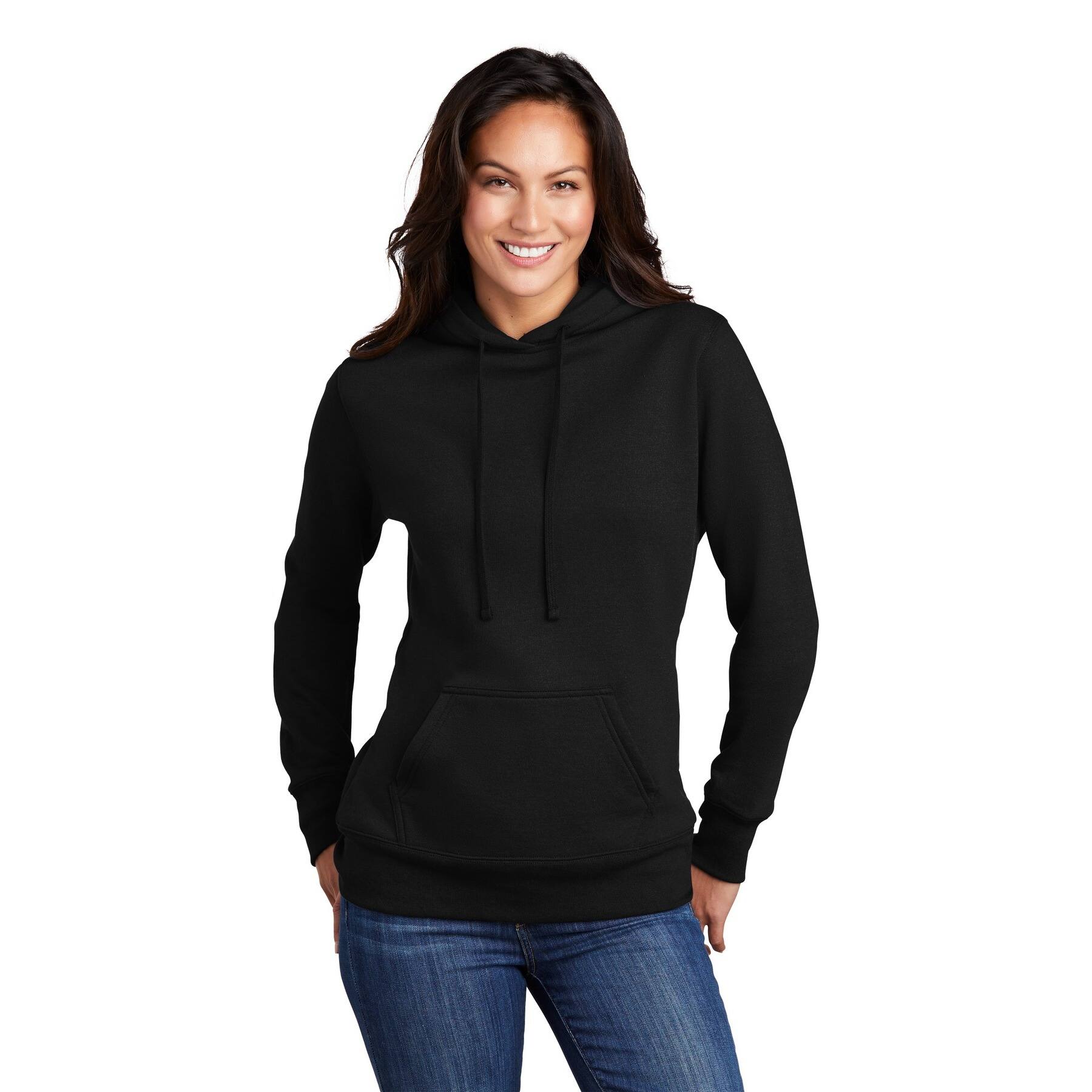 Port & Company® Hooded Pullover Ladies Core Fleece Sweatshirt