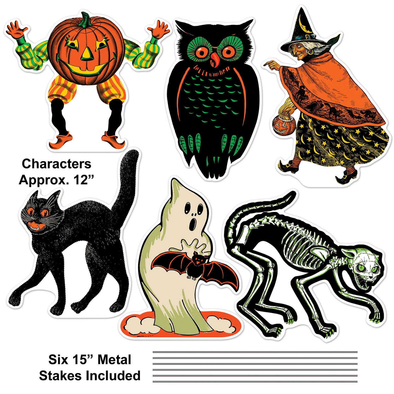 Beistle Plastic Vintage Halloween Yard Signs