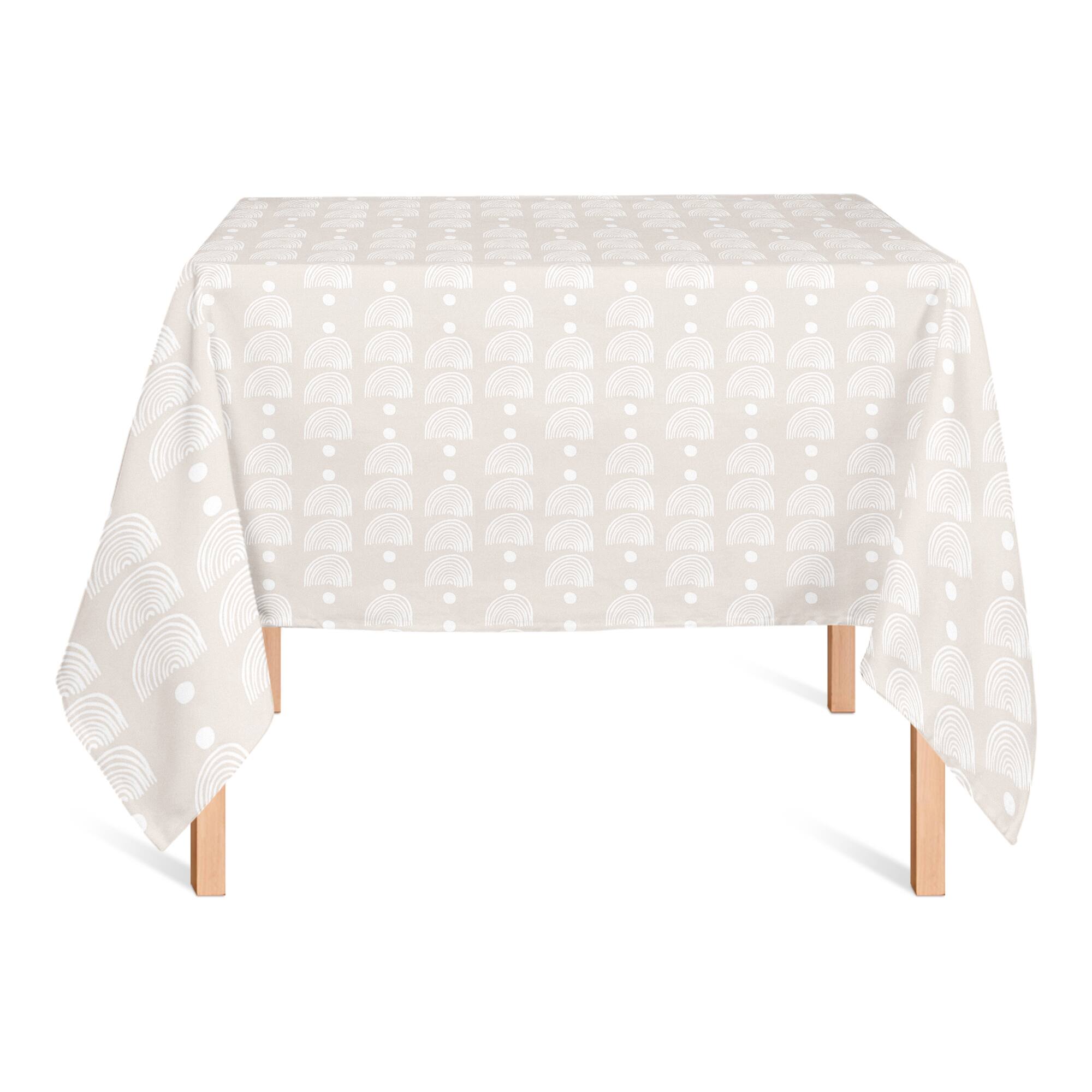 Geometric Half Circle Pattern Tablecloth