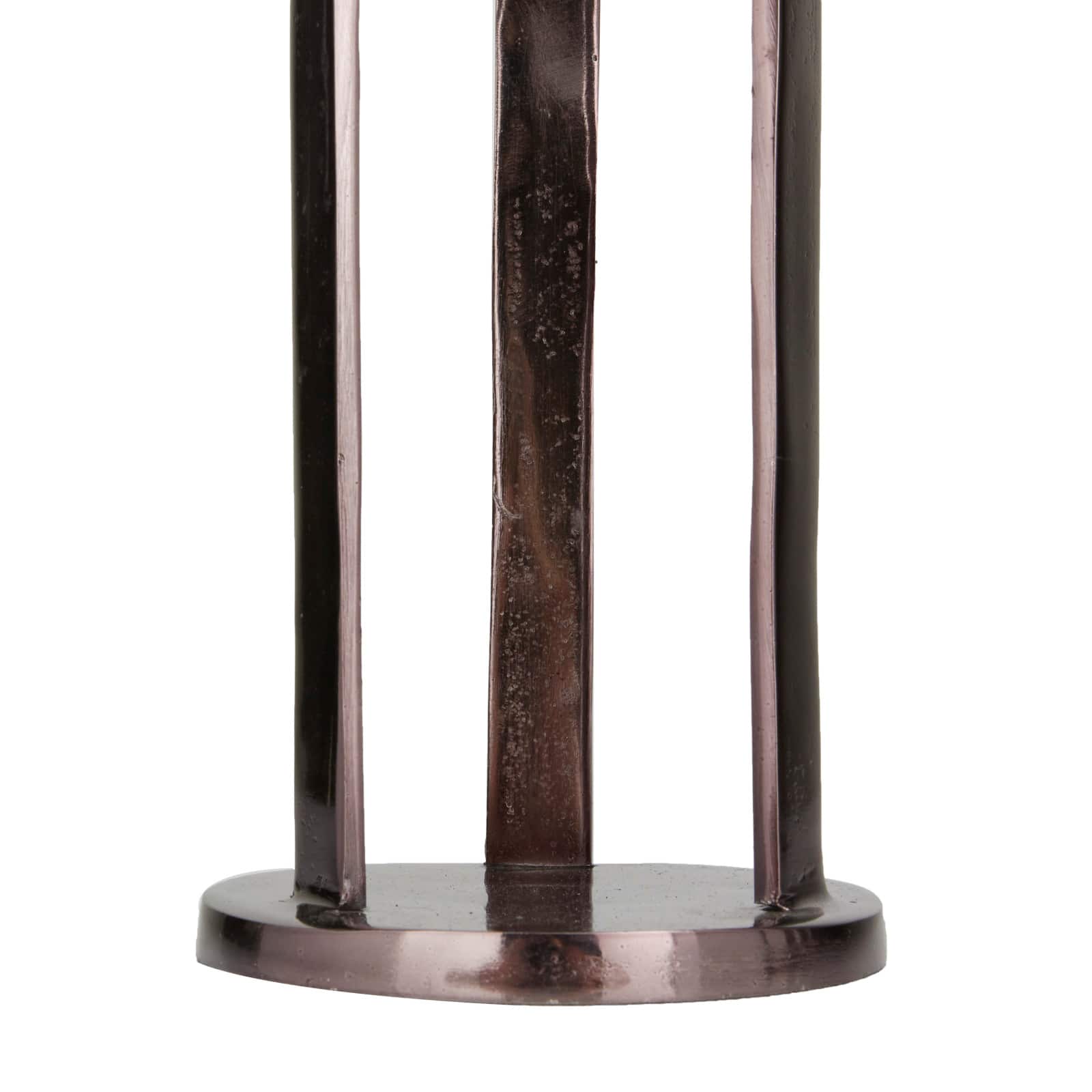 CosmoLiving by Cosmopolitan Set of 2 Black Aluminum Modern Candle Holder, 14&#x22; x 10&#x22;