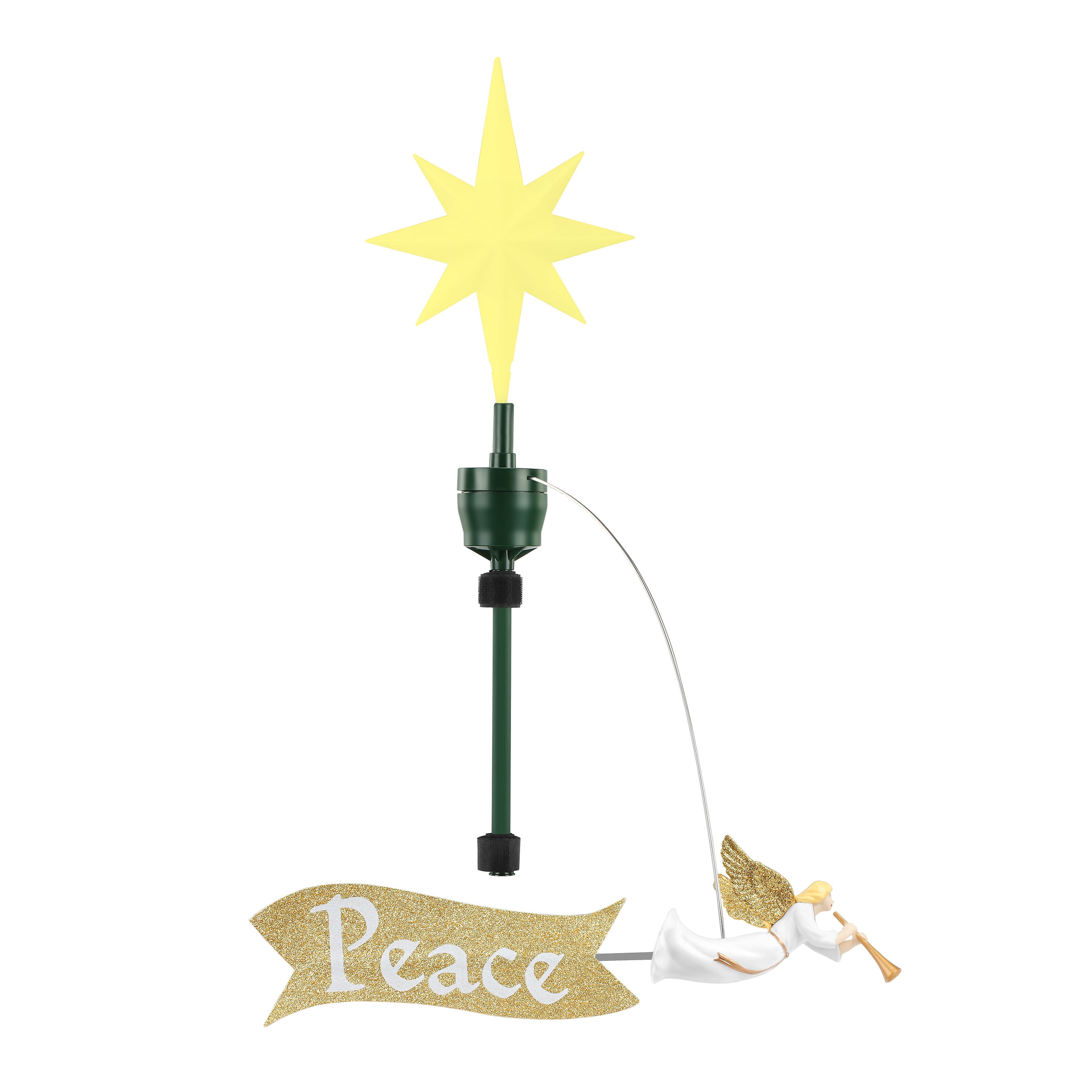 Angel with Banner Animated Tree Topper