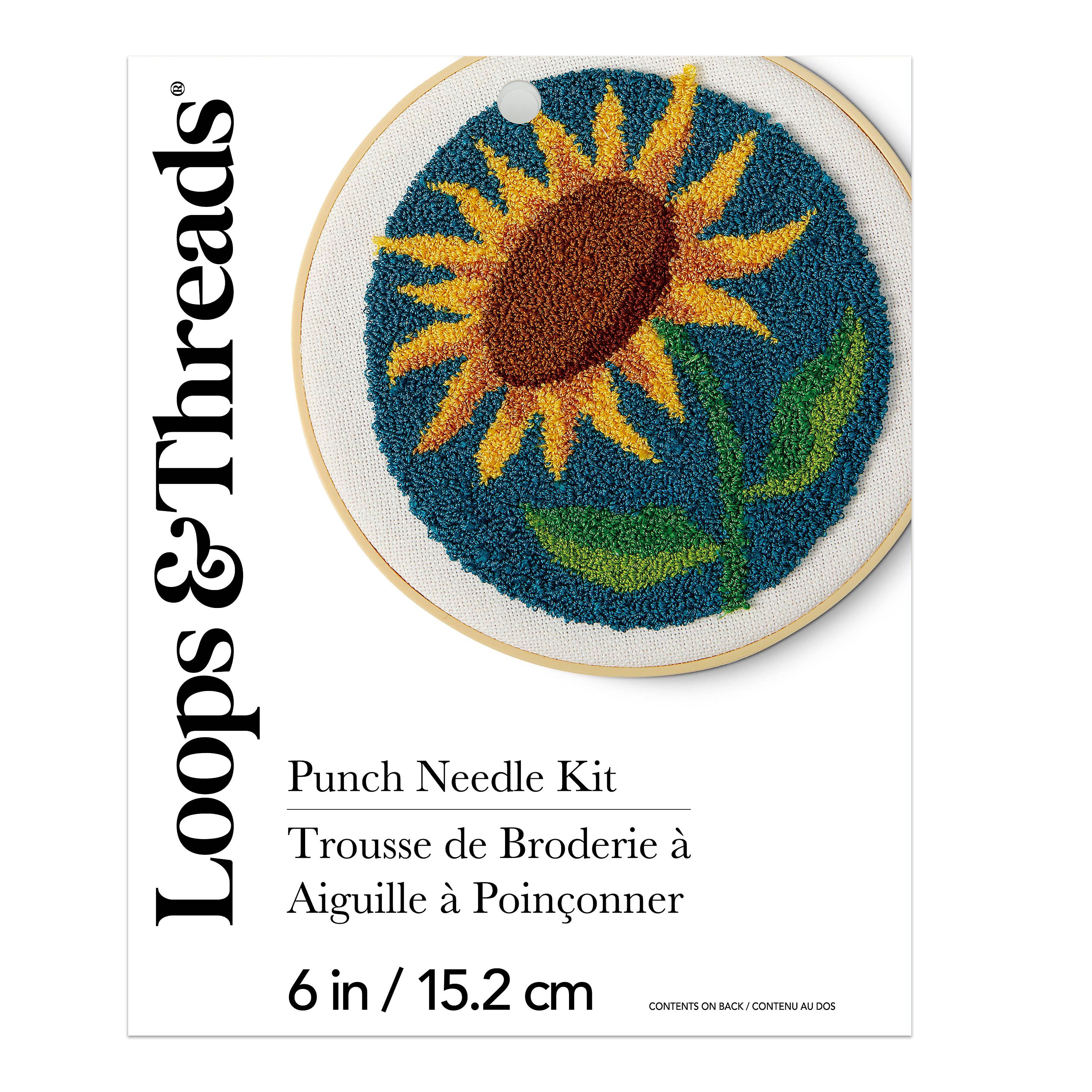 6&#x22; Sunflower Punch Needle Kit with Hoop by Loops &#x26; Threads&#xAE;