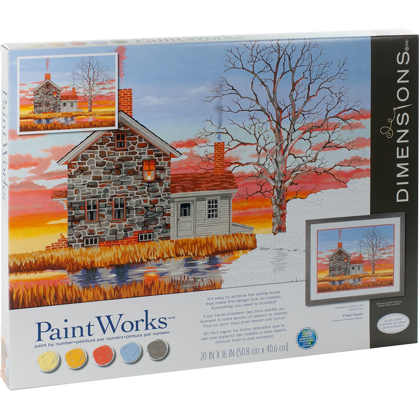 PAINTWORKS Dimensions Paint by Number Kit VINTAGE COLLECTABLES 14 X 11  Inches 