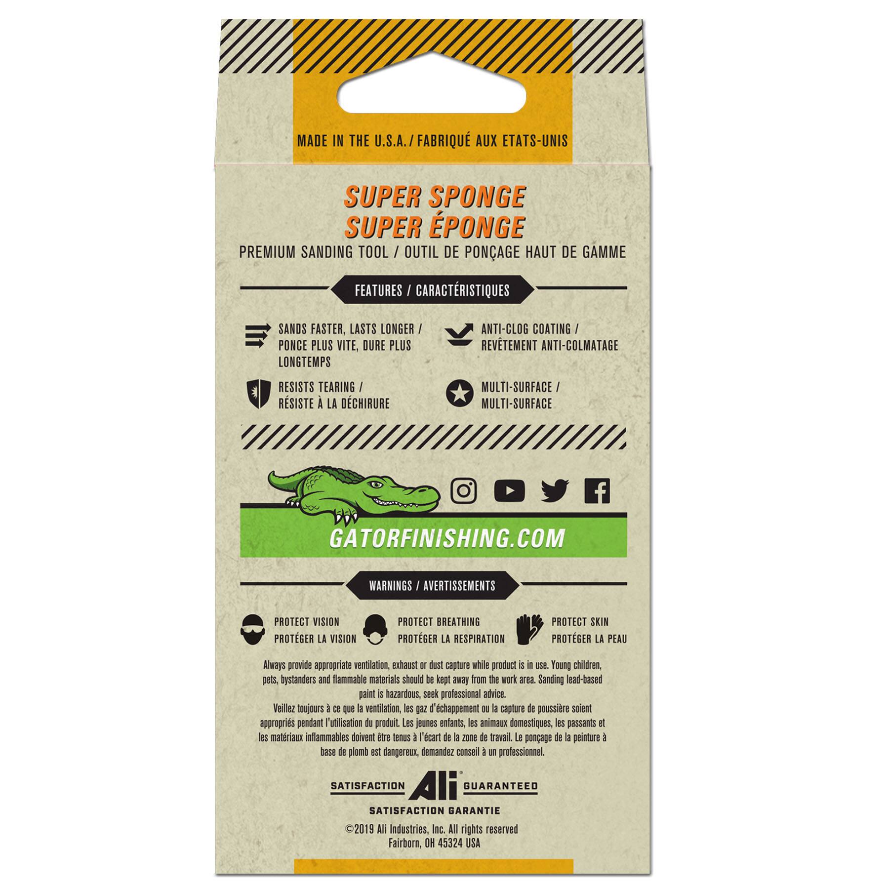 Gator&#xAE; Super Sponge 3&#x22; x 5&#x22; Premium Sanding Tool
