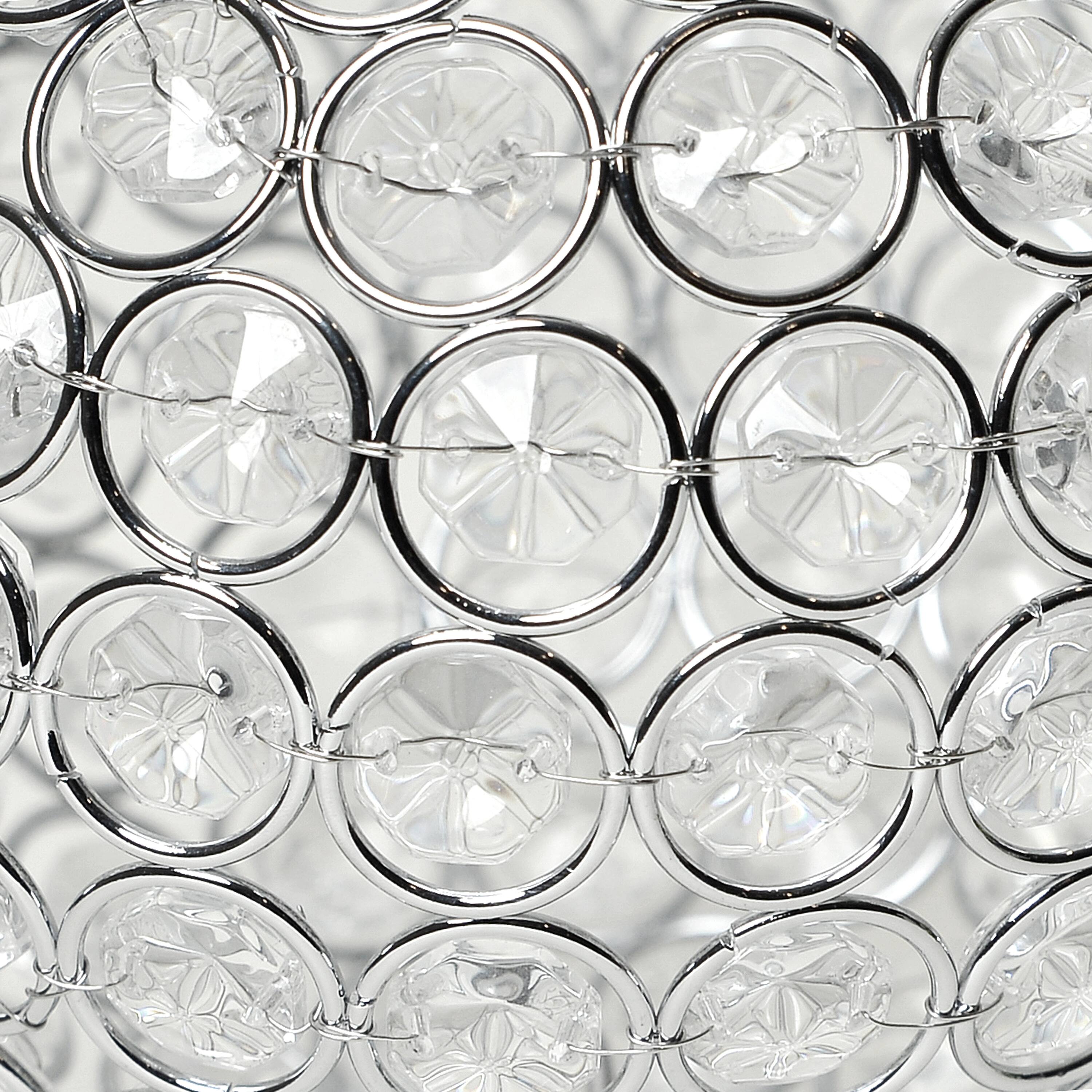Elegant Designs&#x2122; Chrome Crystal Circular Bowl Candle Holder