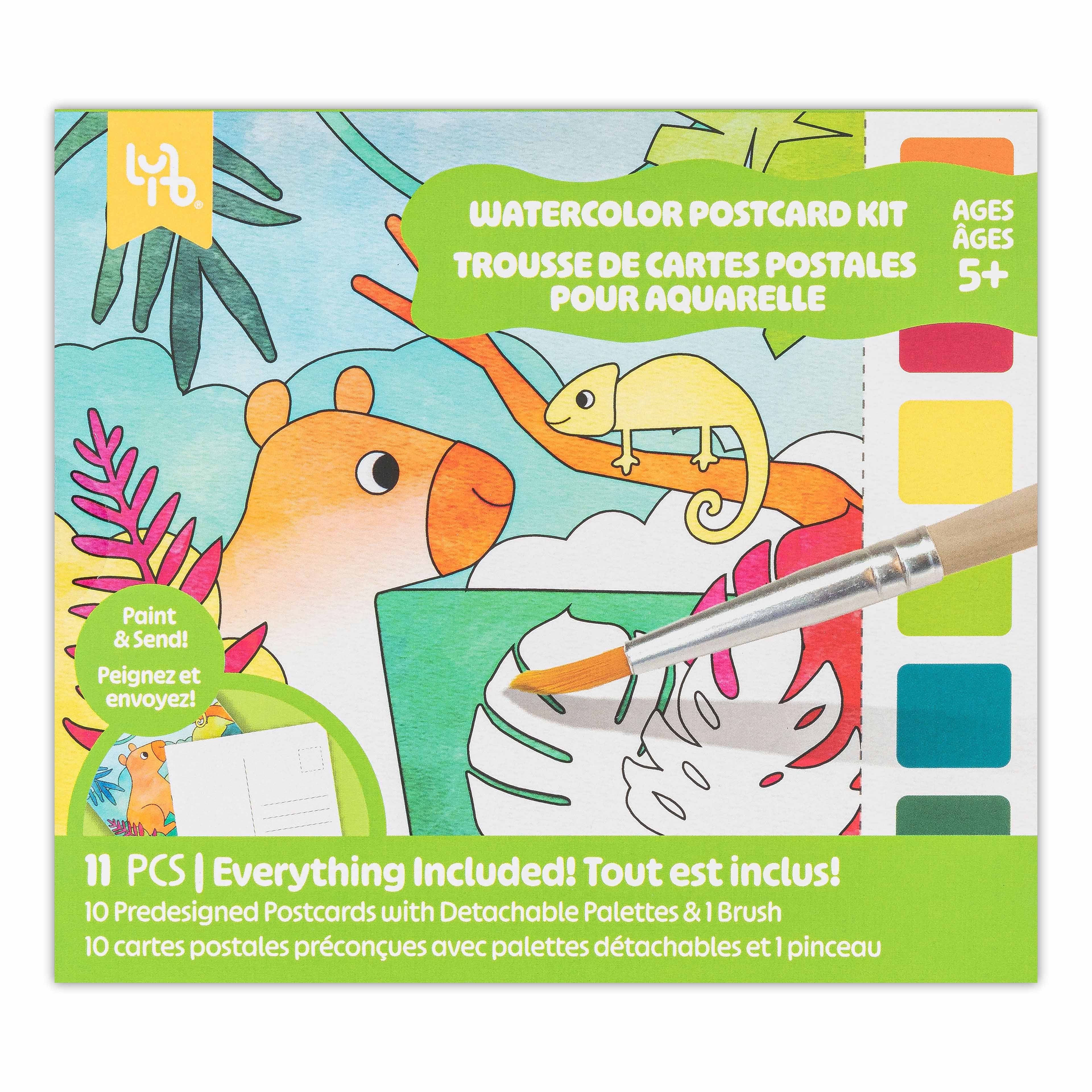Little Yellow Bicycle&#xAE; Jungle Watercolor Postcard Kit