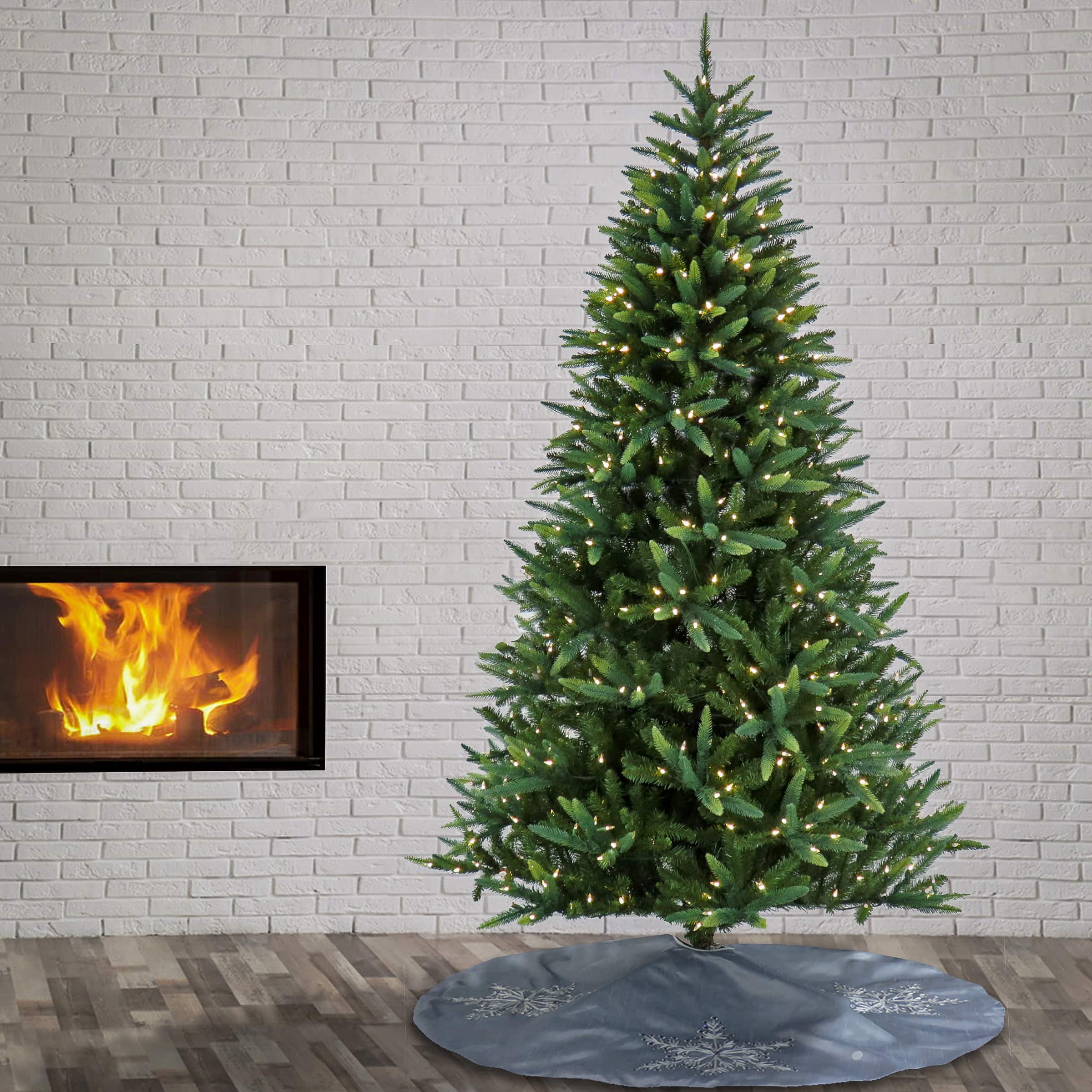 7.5ft. Pre-Lit Spada Pine Artificial Christmas Tree, Clear LED Lights