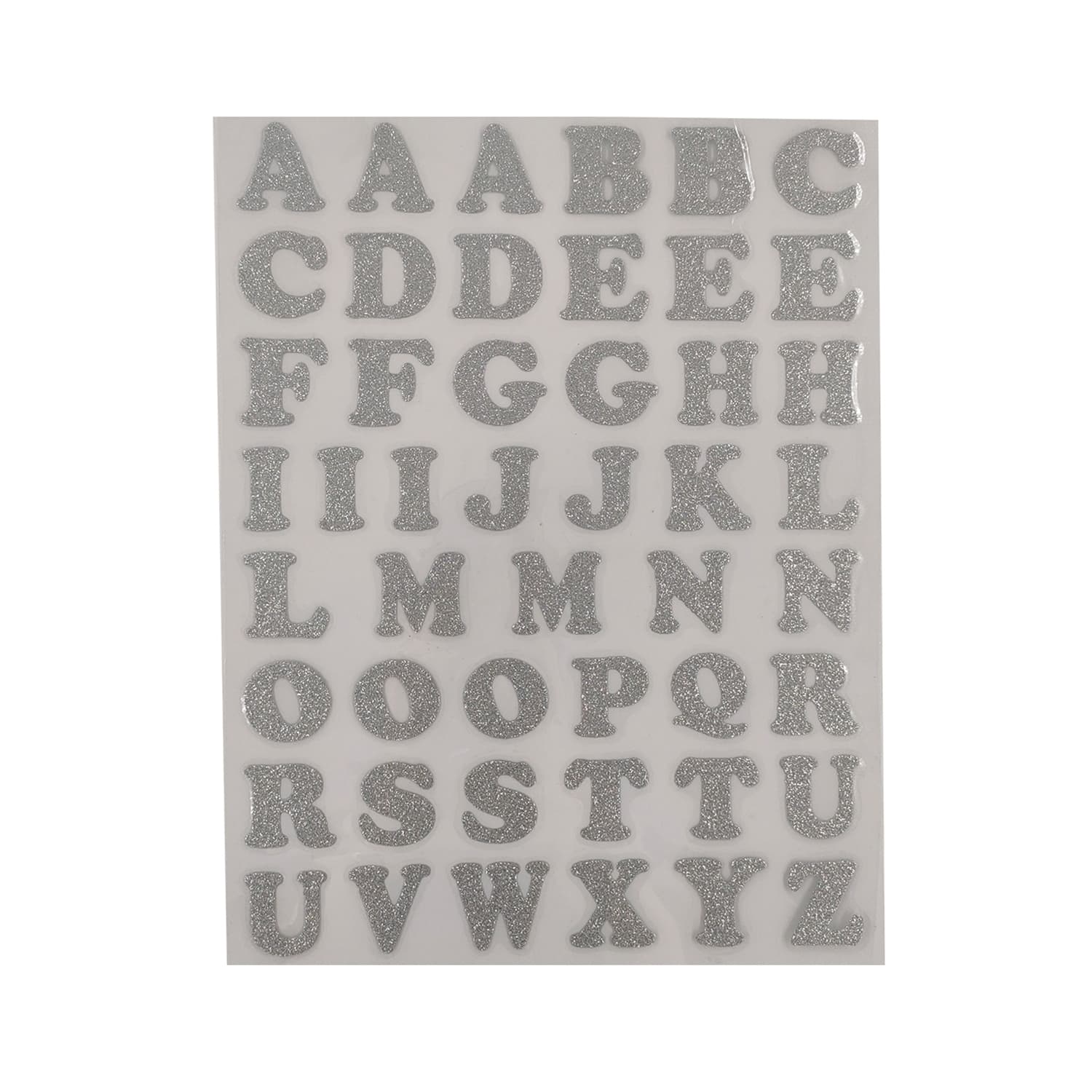 Transfermations Iron-On Letters: Glitter Silver | 1 Inches
