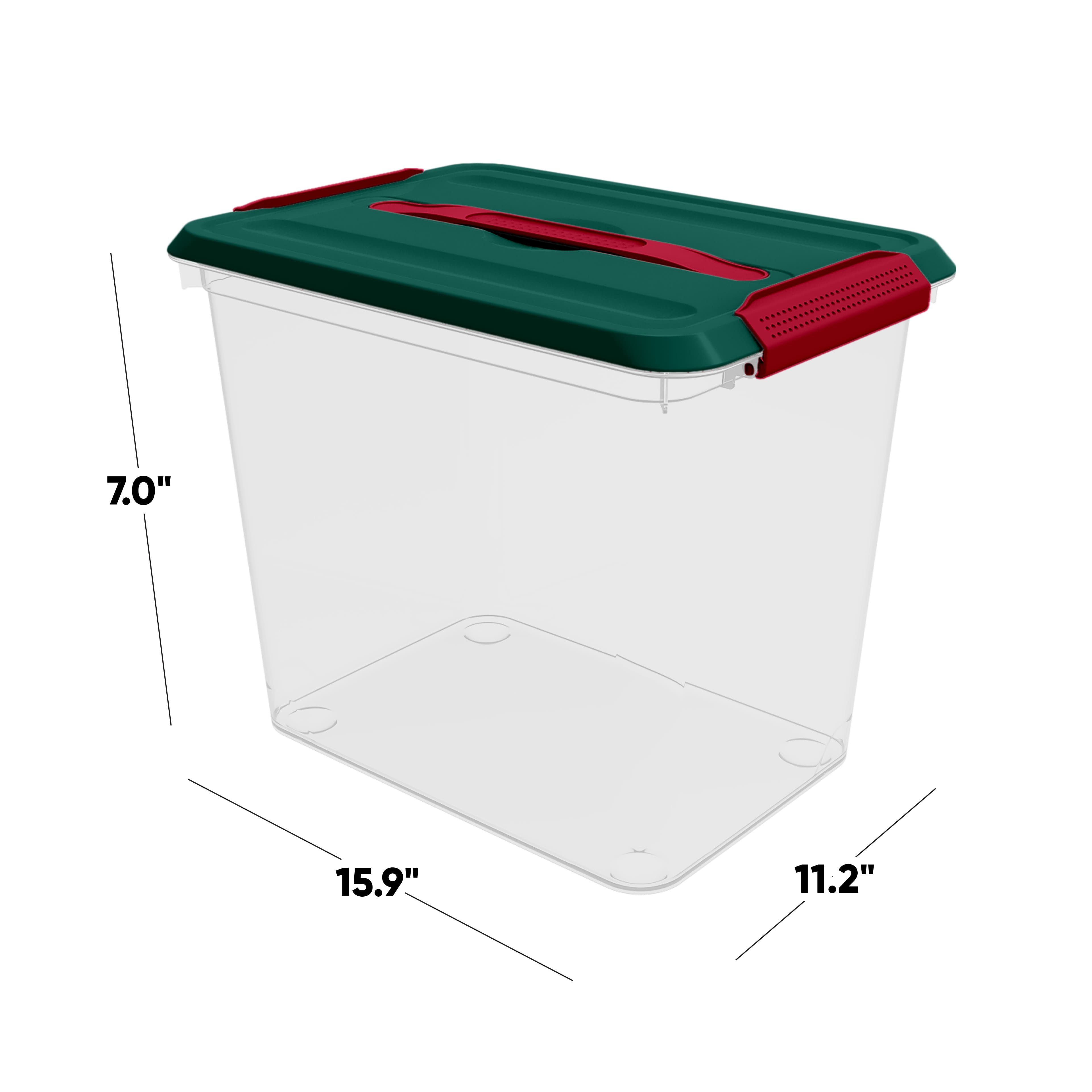 16&#x22; x 11.25&#x22; x 13.5&#x22; Latching Plastic Storage Tote with Handle by Simply Tidy&#xAE;