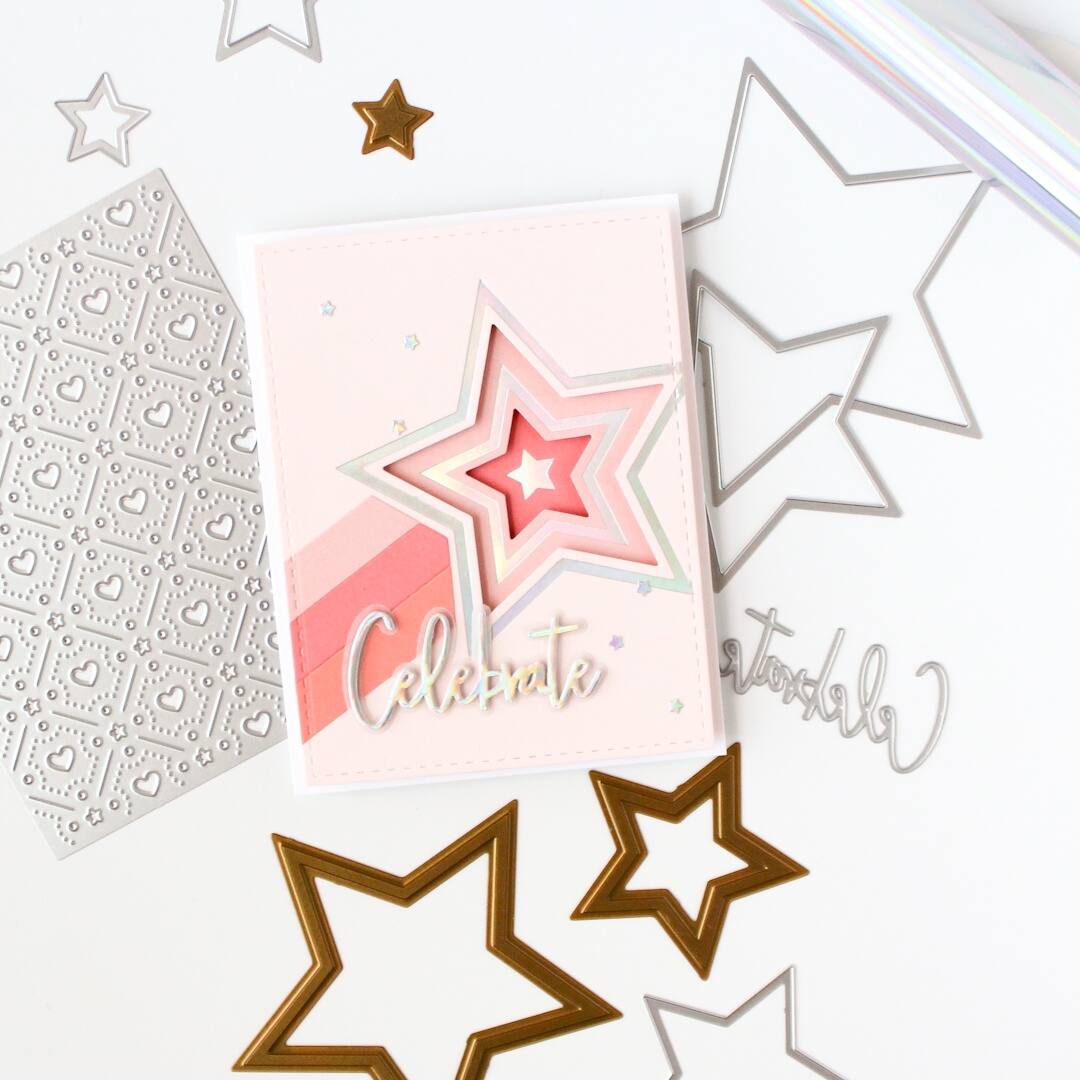 Pinkfresh Studio Nested Stars Hot Foil Plates