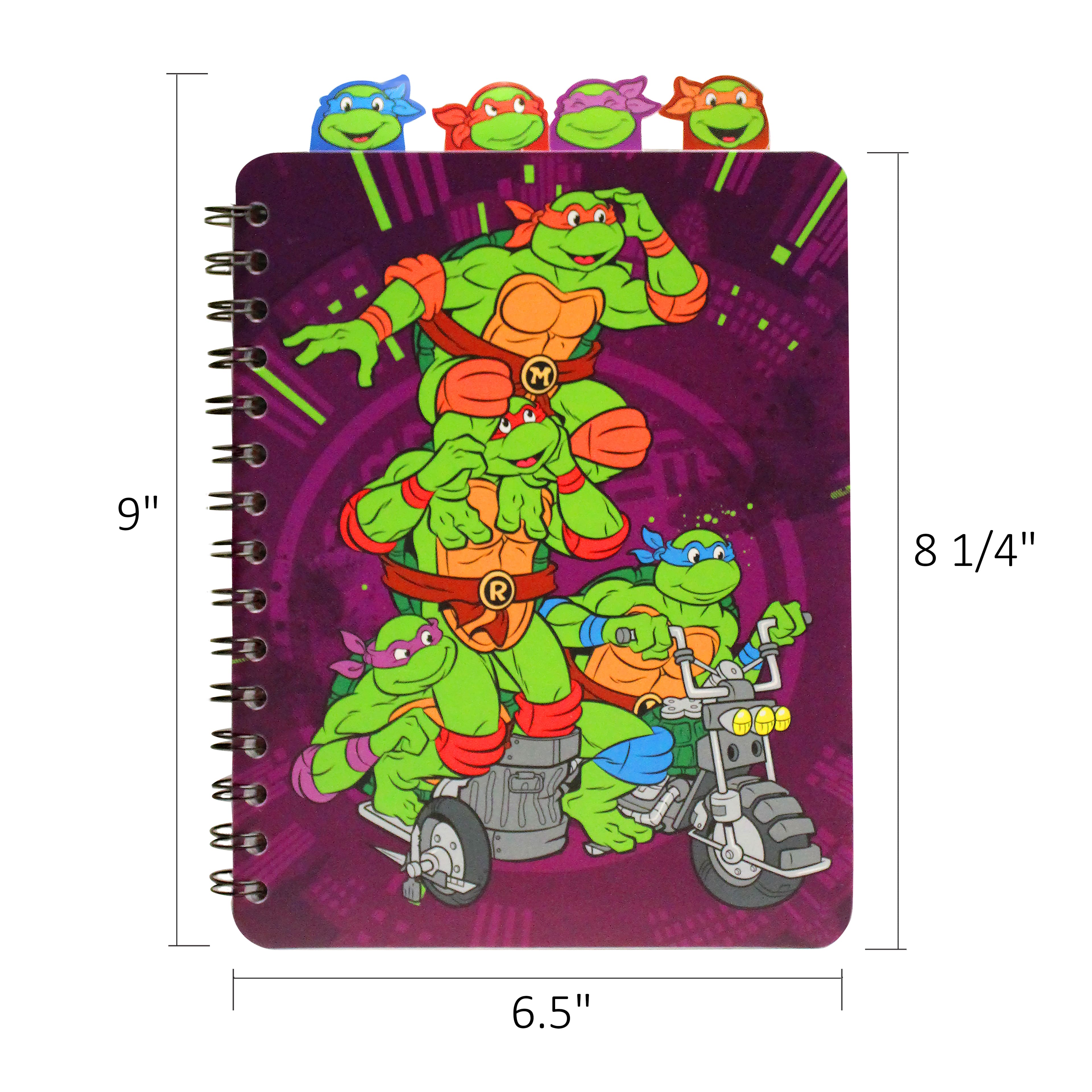 Teenage Mutant Ninja Turtles 4-Tab Spiral Journal