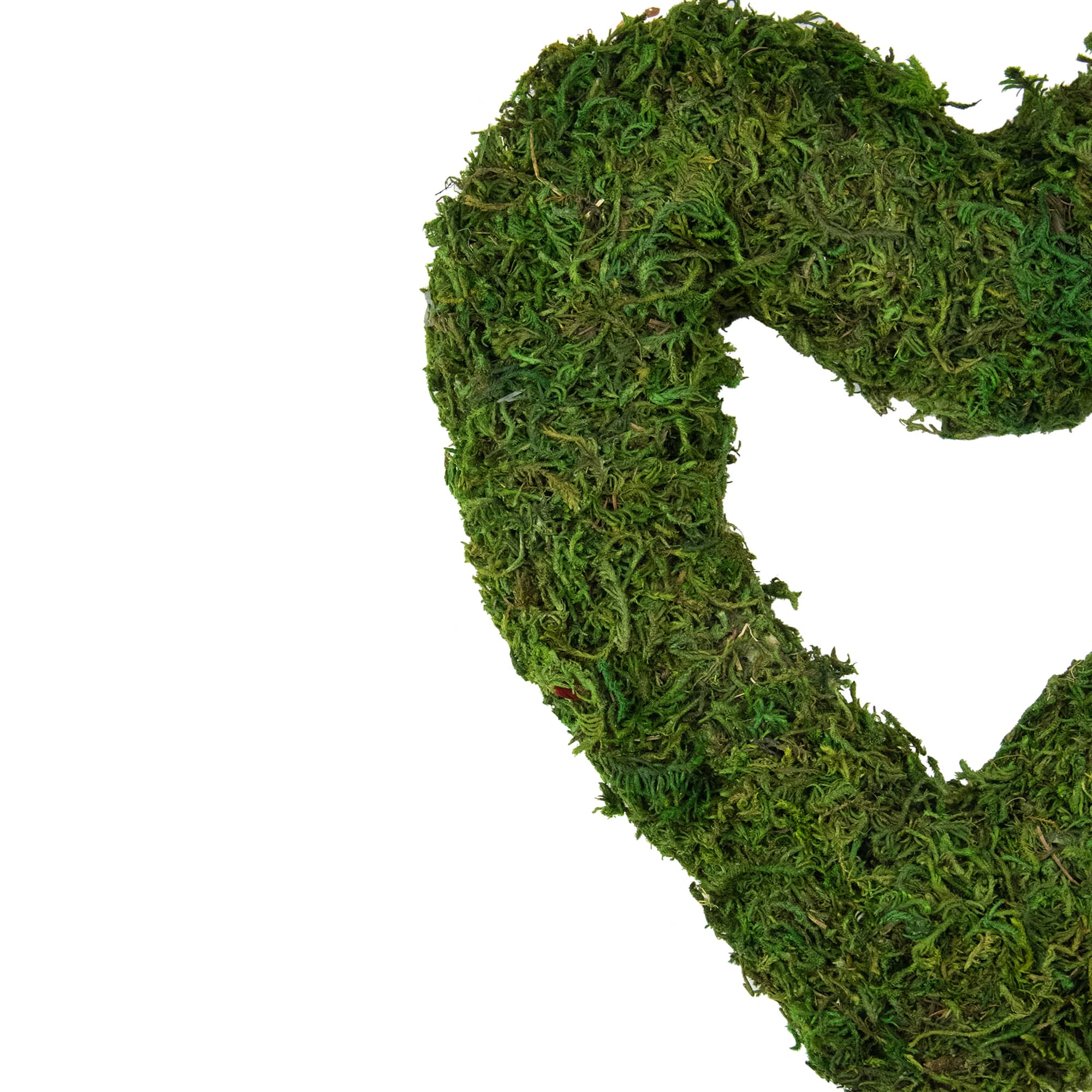 Reindeer Moss Heart Twig Artificial Wreath Green 13.5"