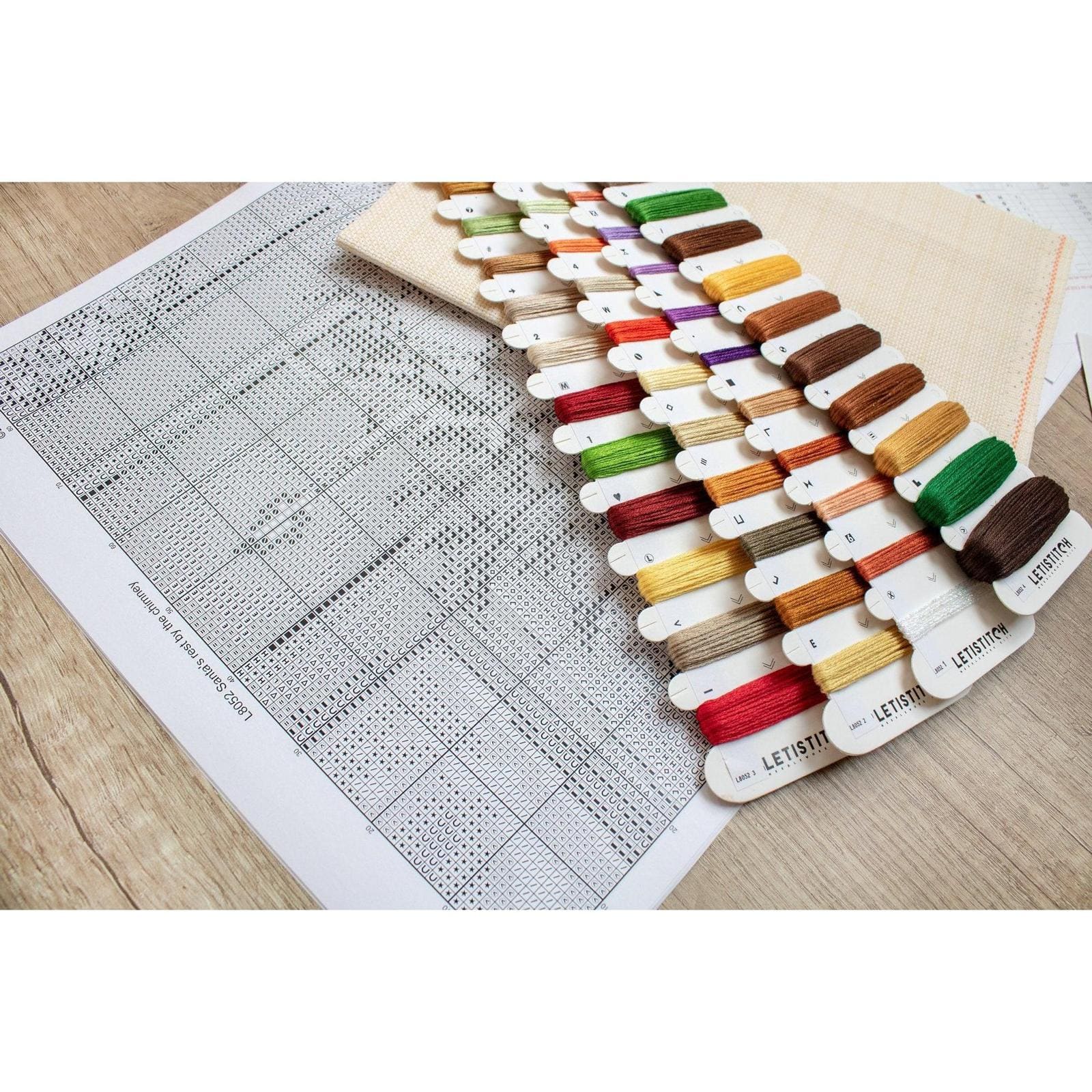 Letistitch Santa's Rest by the Chimney Counted Cross Stitch Kit