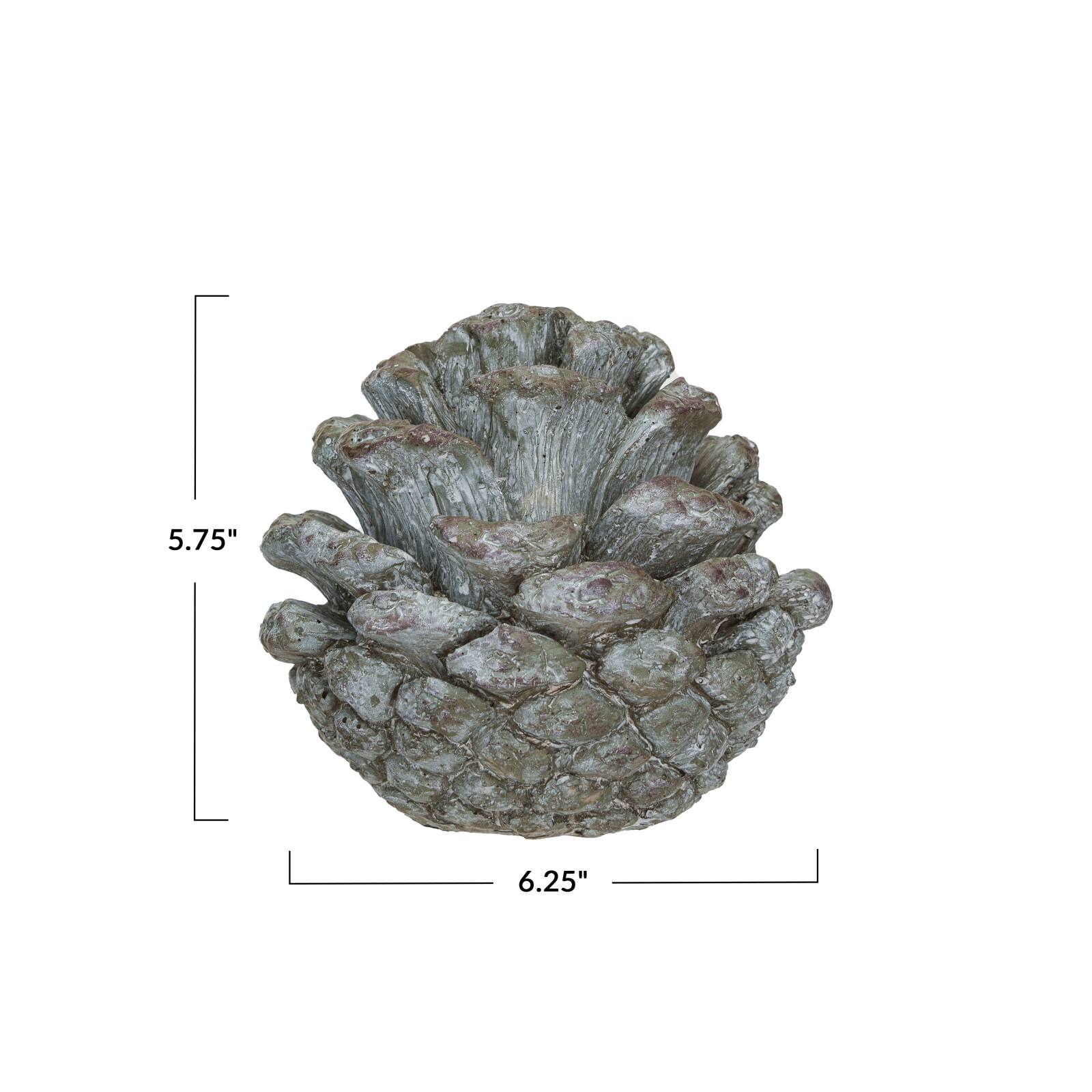 Hello Honey&#xAE; 6.25&#x22; Round Verdigris Finish Pinecone Finial