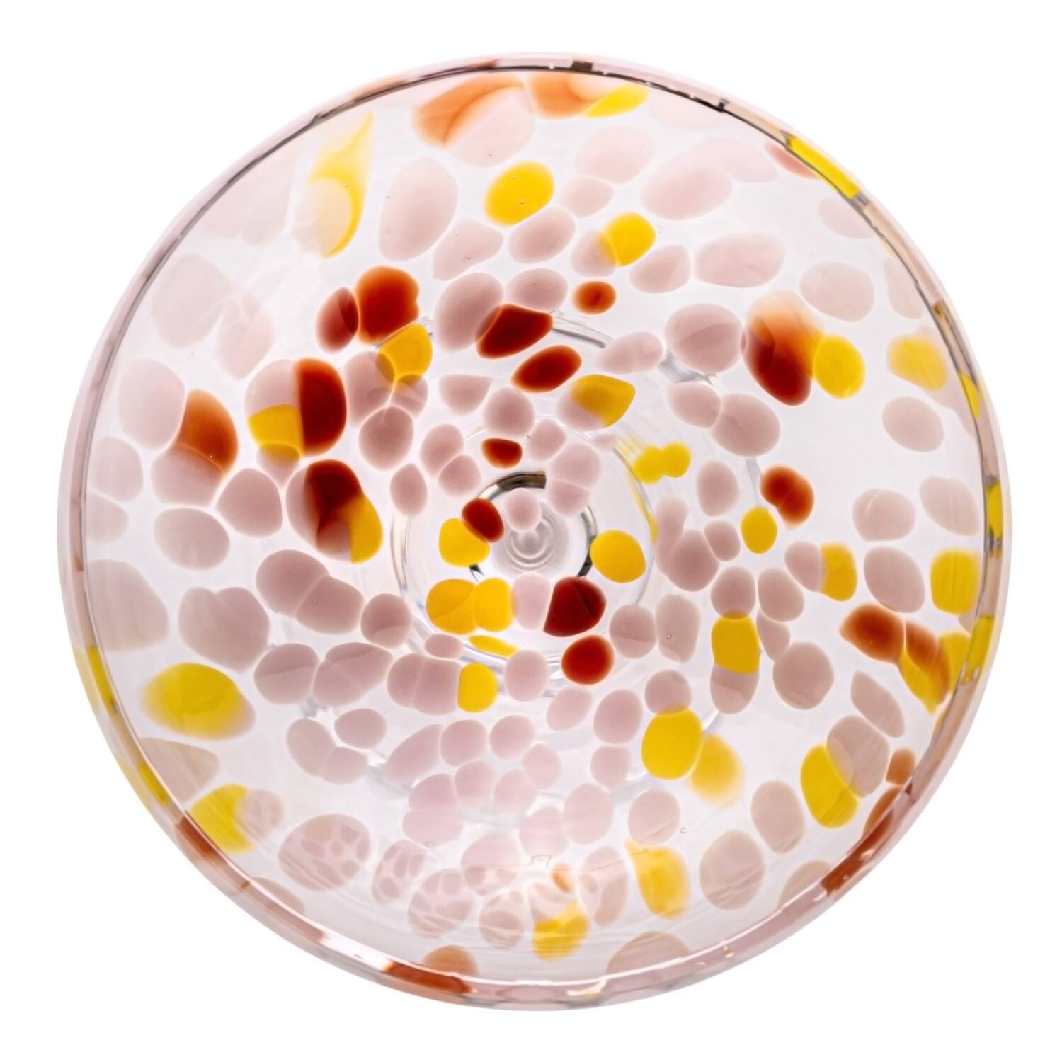 Hello Honey® 7" Speckle Round Stemmed Champagne Coupe Glass Set