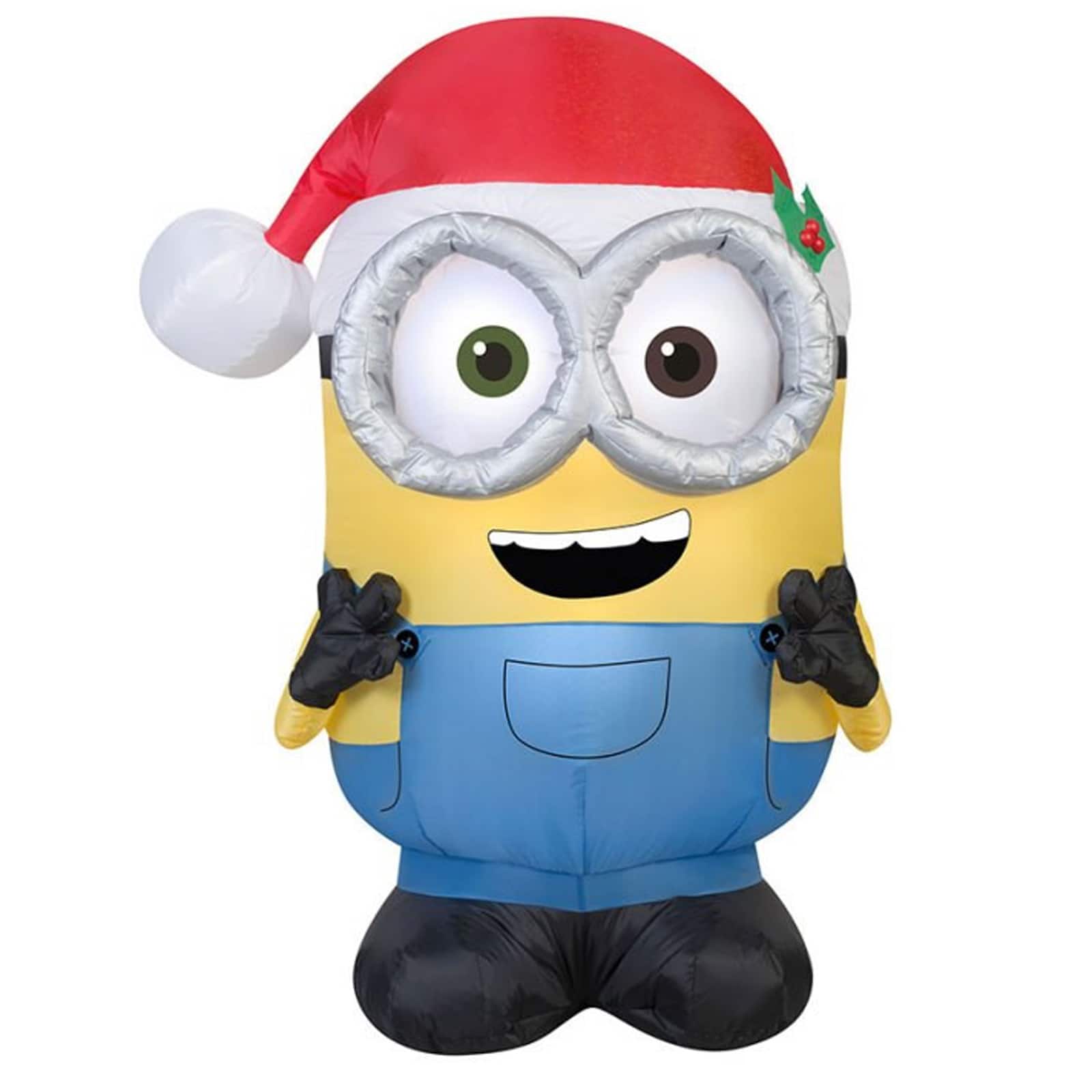 3.5ft. Airblown® Inflatable Minion Bob in Santa Hat