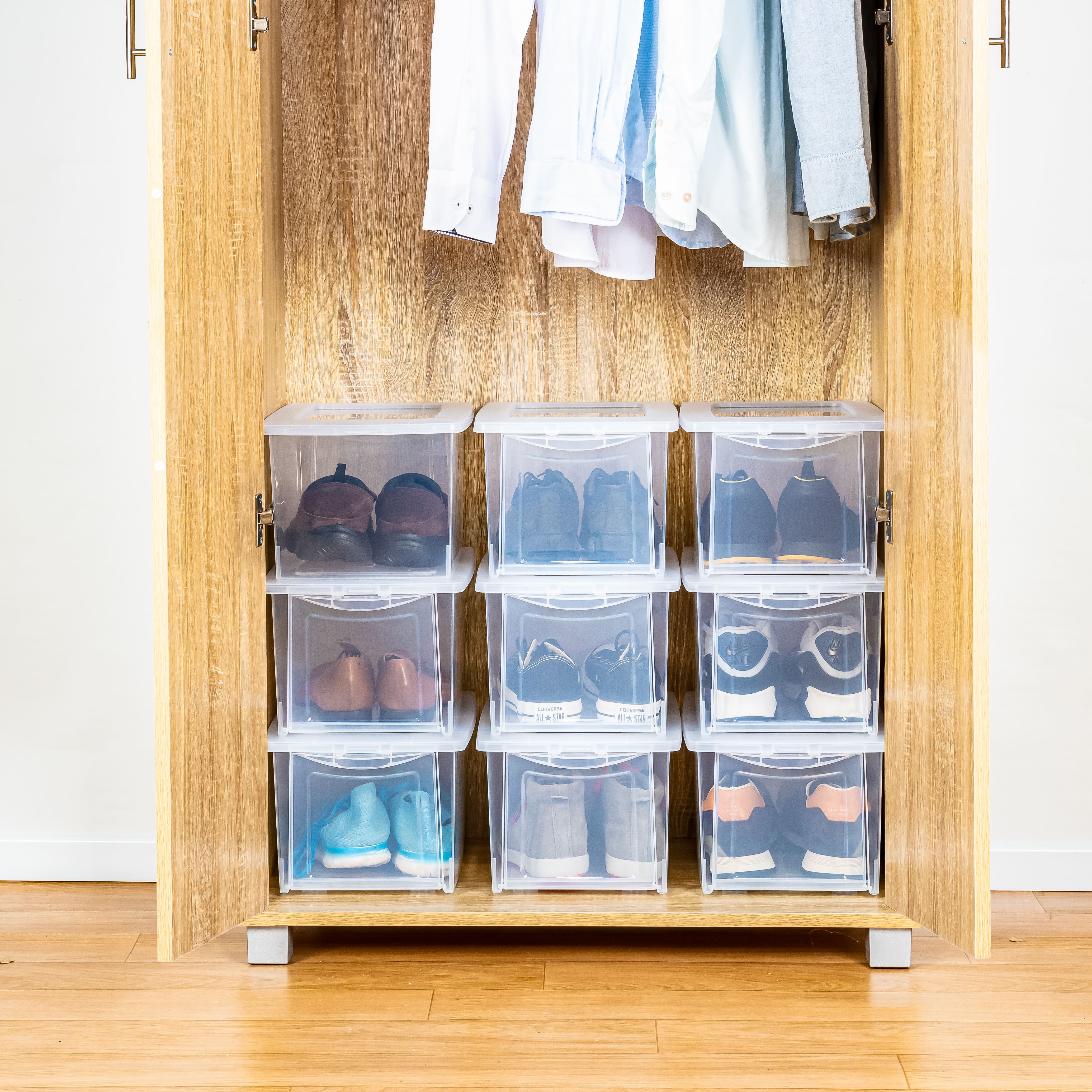 14.5&#x22; x 10&#x22; x 7.5&#x22; Clear Front Opening Storage Case with Lid by Simply Tidy&#xAE;