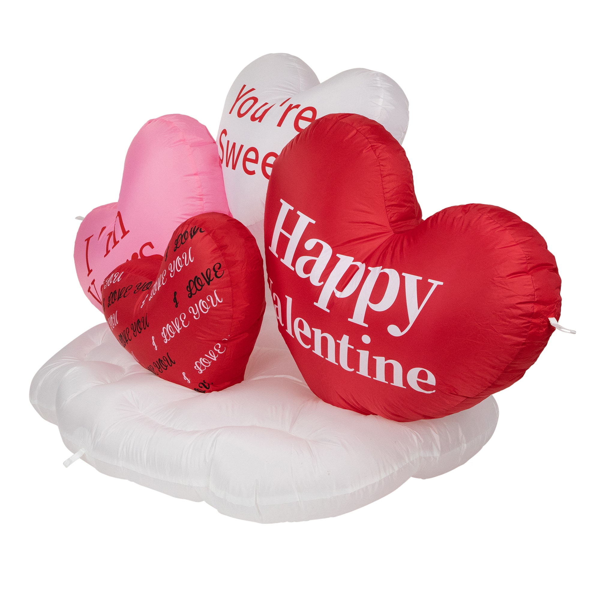 5ft. Inflatable Lighted Valentine's Day Conversation Hearts Outdoor Decoration