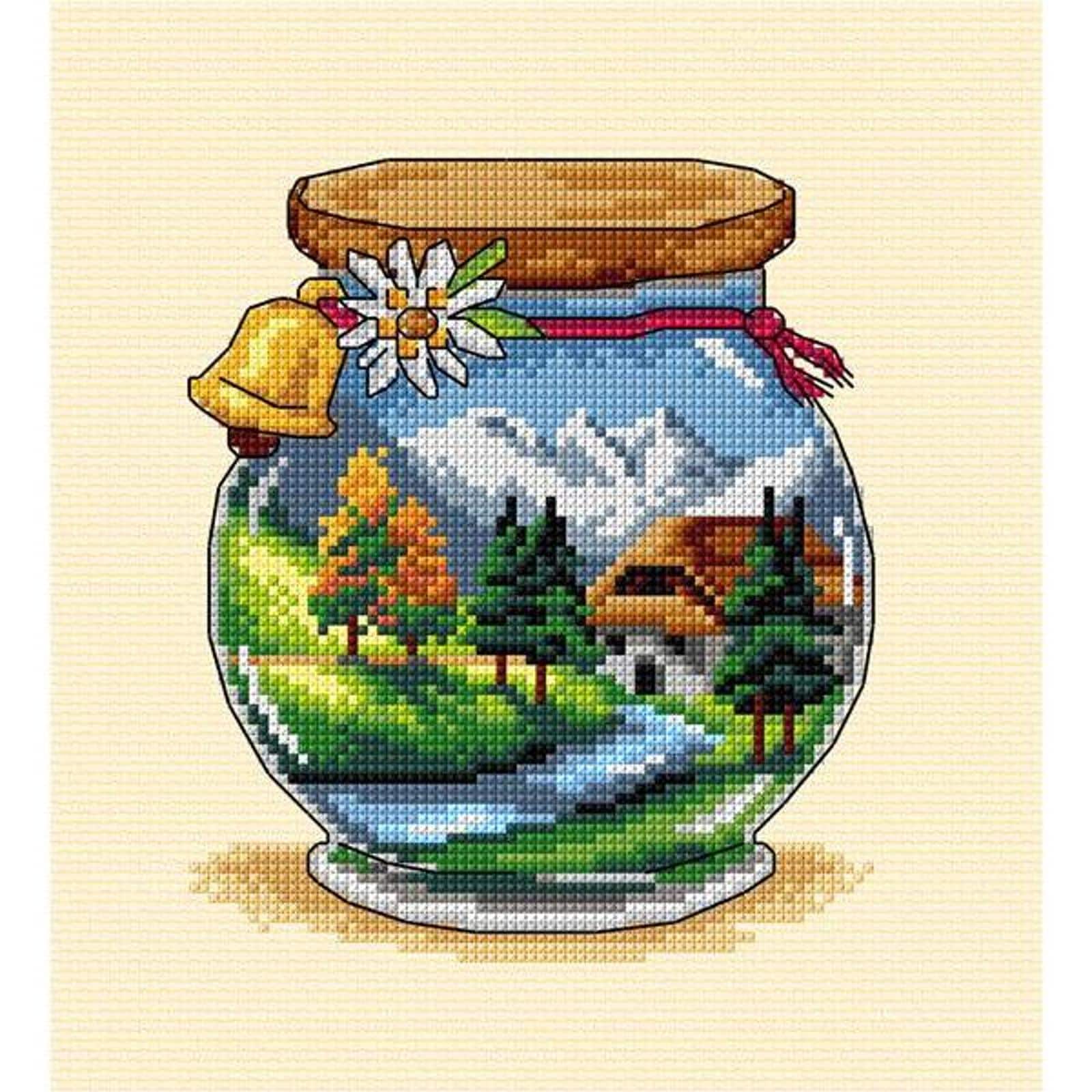 Orchidea Vacation Memories Mountains Complete Counted Cross Stitch Kit