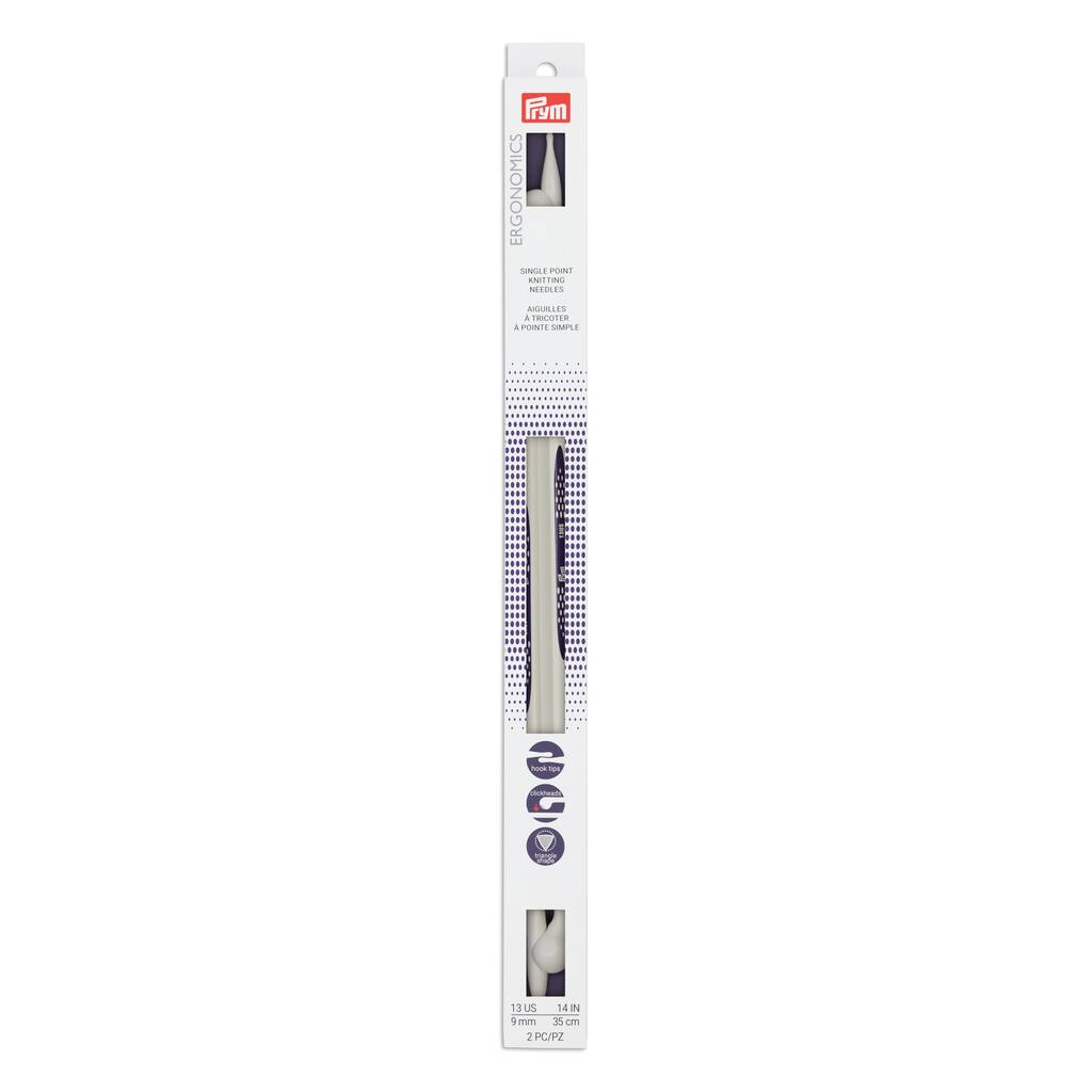 Prym Ferri Da Maglia Single-Point Ergonomici 4 Mm X 35 Cm - Coppia, Multicolore, Qualità Superiore