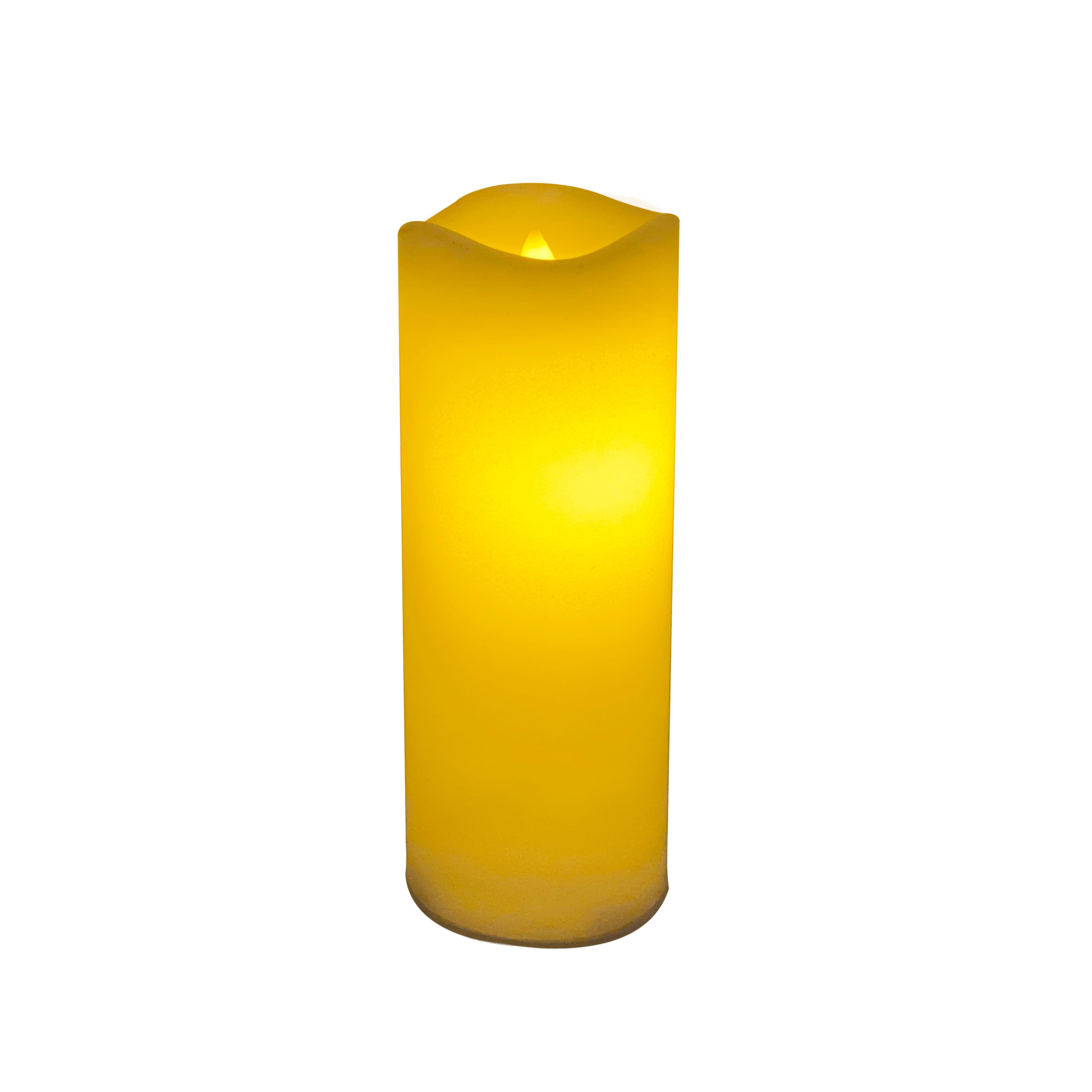 6 Pack: White Glowing Flame LED Wax Pillar Candle by Ashland®