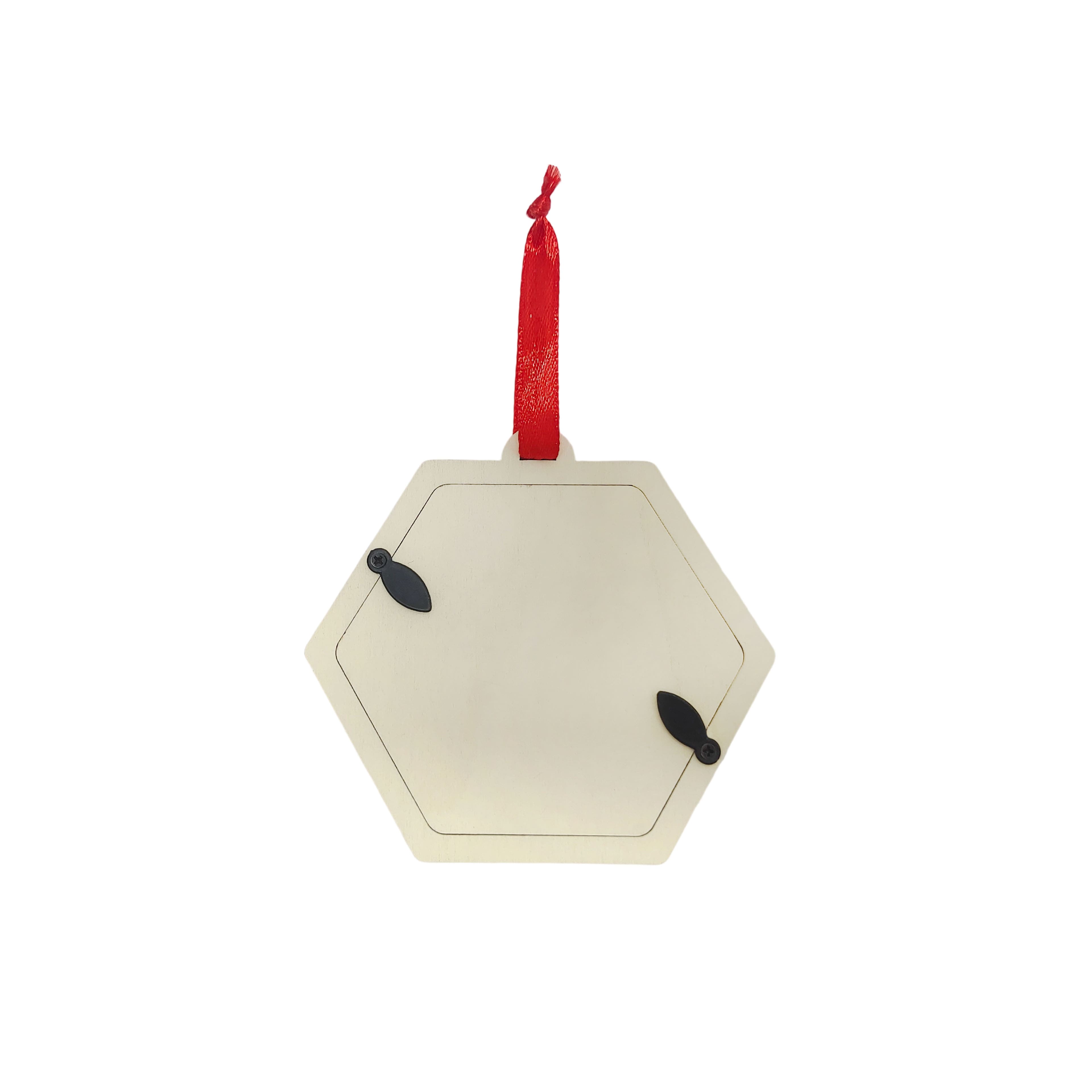 4&#x22; Unfinished Dog Bone Hexagon Frame DIY Wood Ornament by Ashland&#xAE;