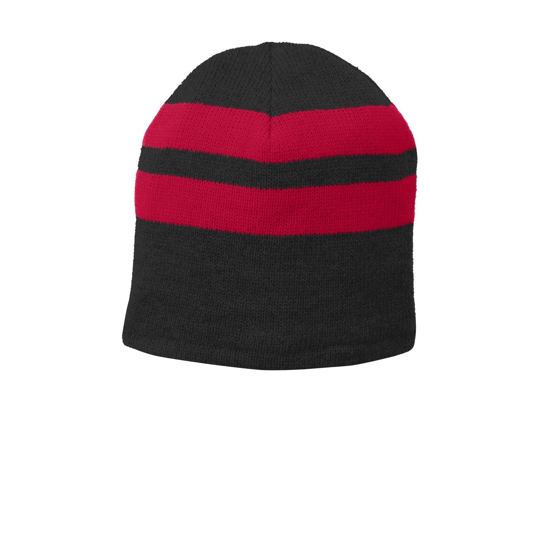 Port & Company® Fleece-Lined Striped Beanie Cap