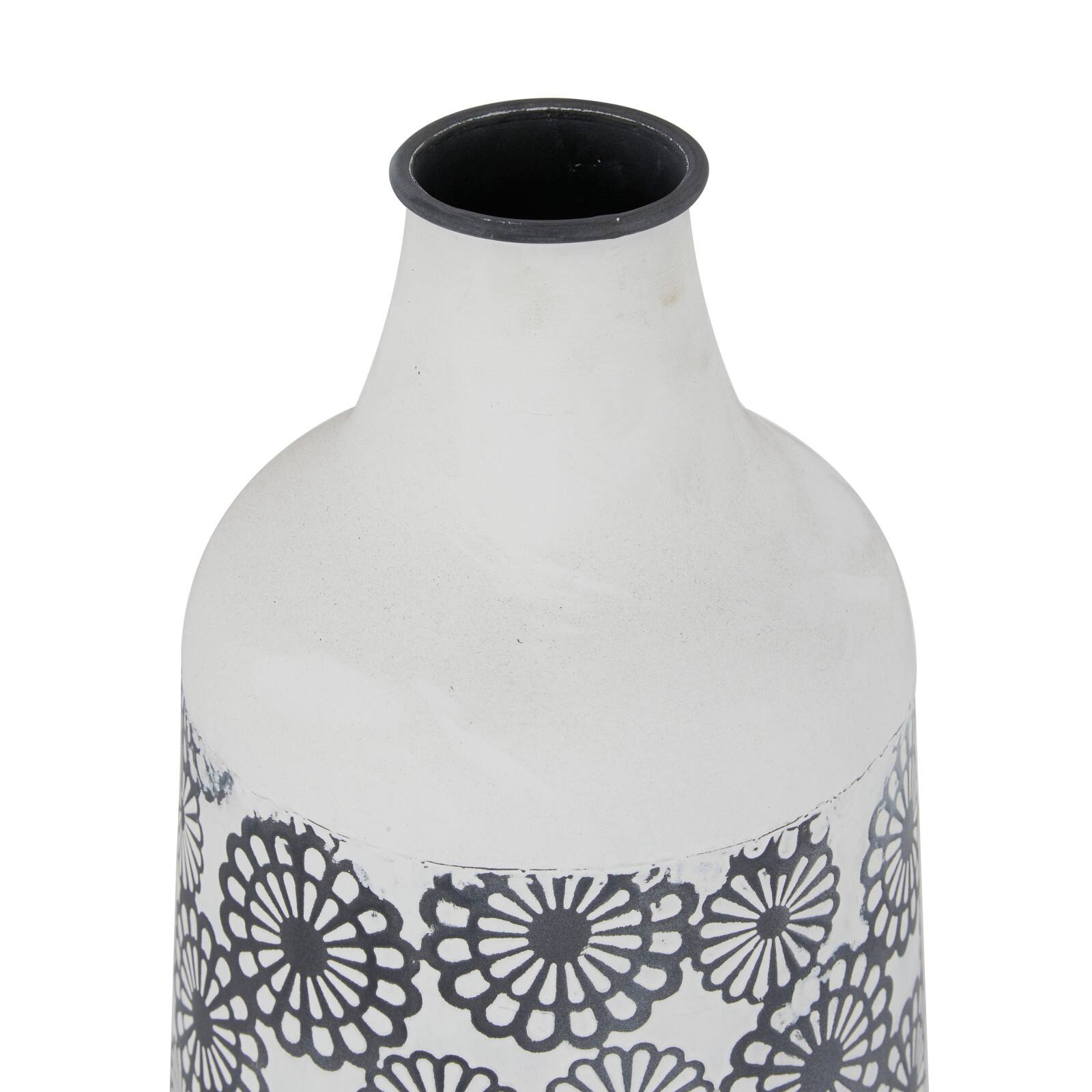 White Iron French Country Vase