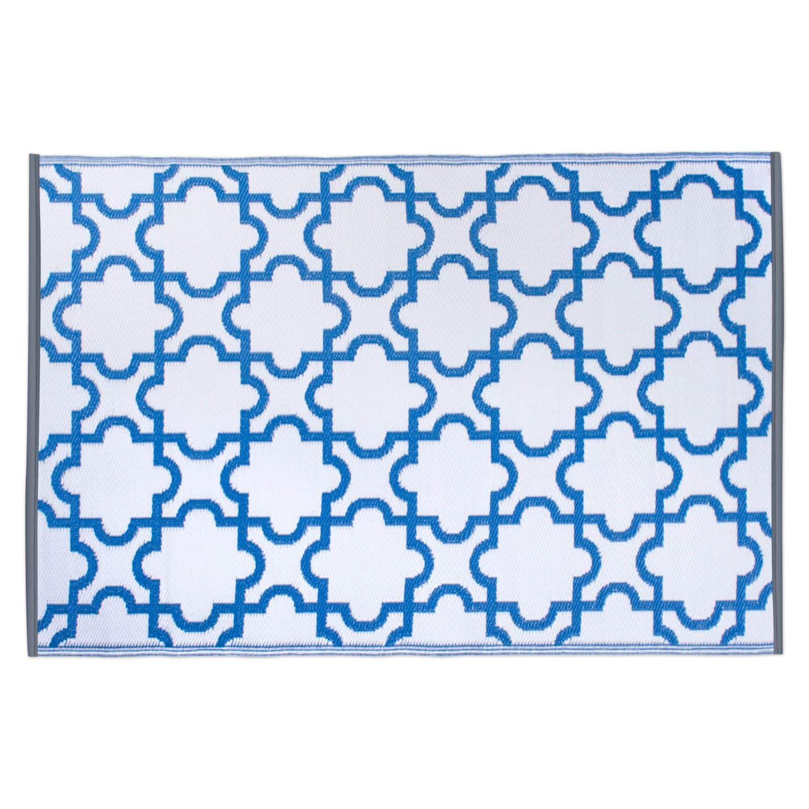 DII&#xAE; Blue Lattice Outdoor Rug, 4ft. x 6ft.