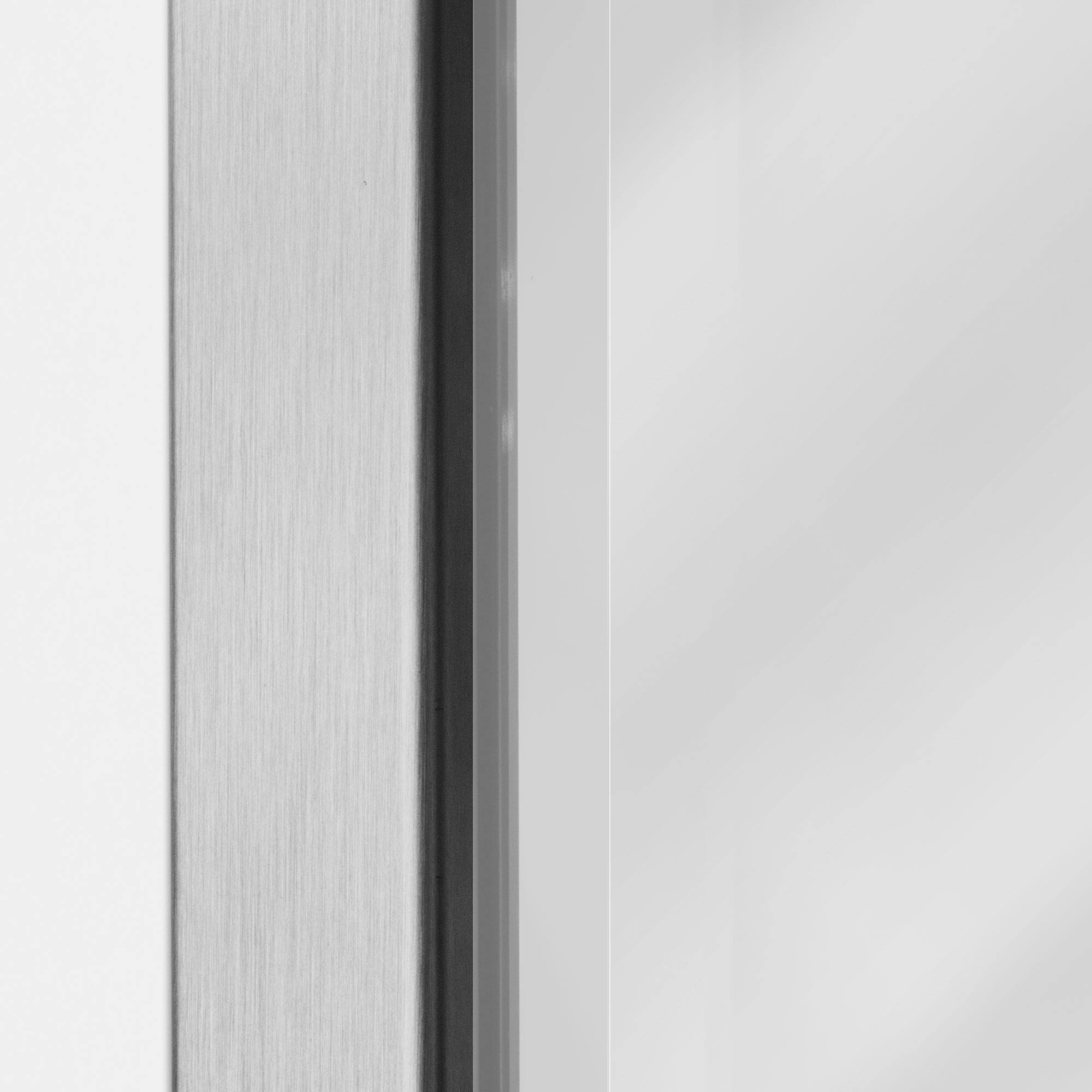 Head West 25.5" Brushed Nickel Stainless Steel Framed Wall Mirror