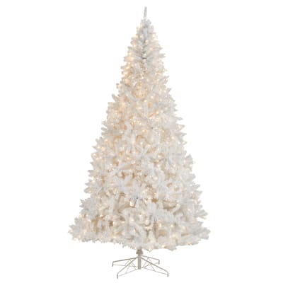 11ft. Pre-Lit White Artificial Christmas Tree, White LED Lights | Michaels