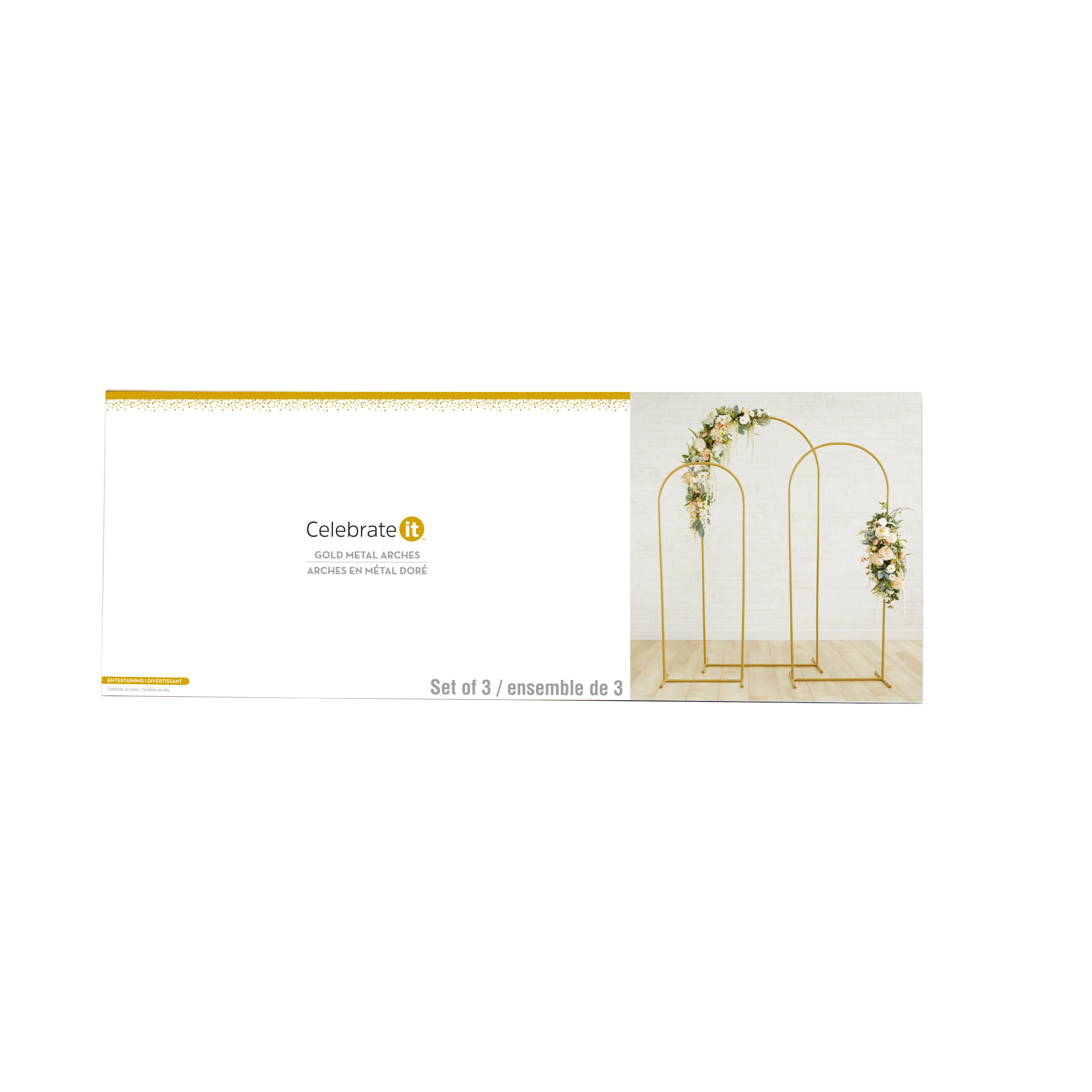 Gold Metal Backdrop Arches by Celebrate It&#x2122;