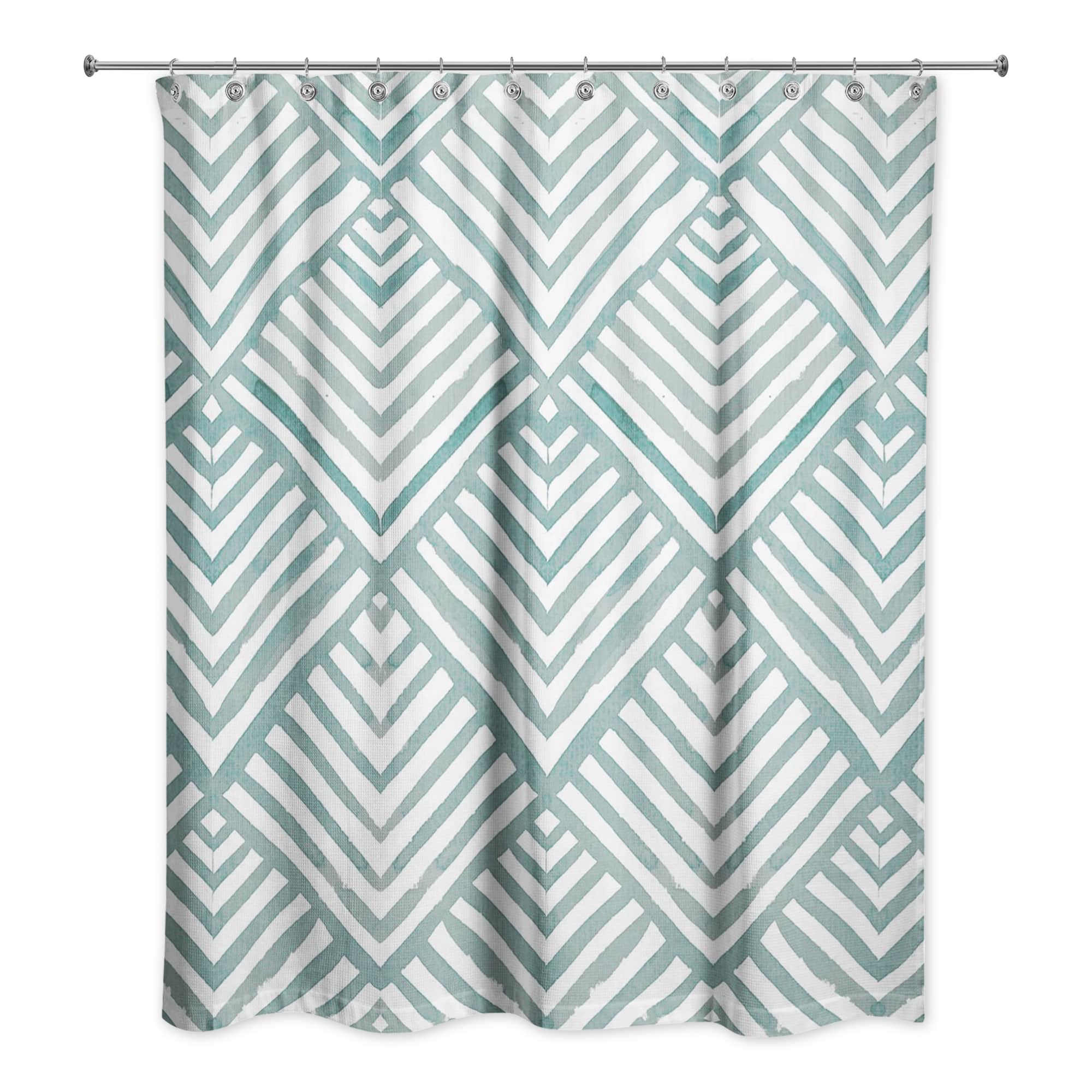 Watercolor Diamond Shower Curtain