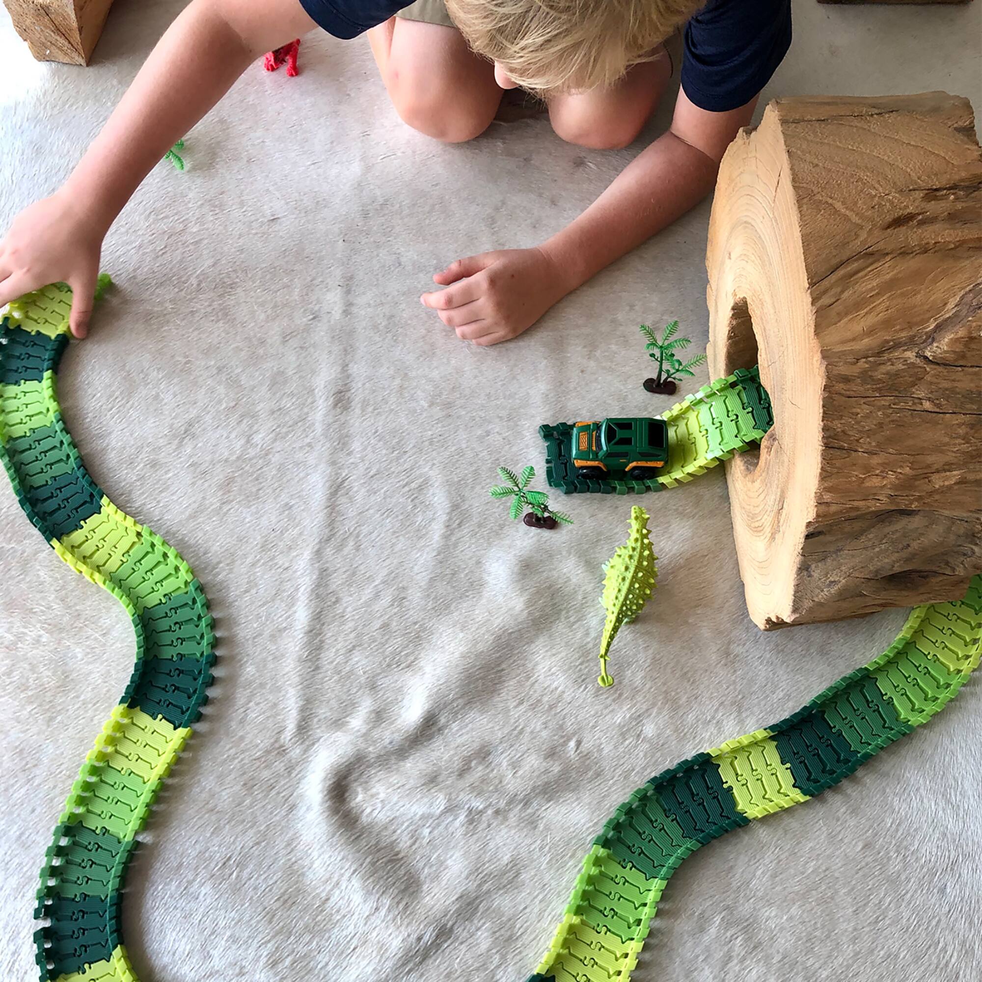 The Bubble Factory Dinosaur Flexible Track Set