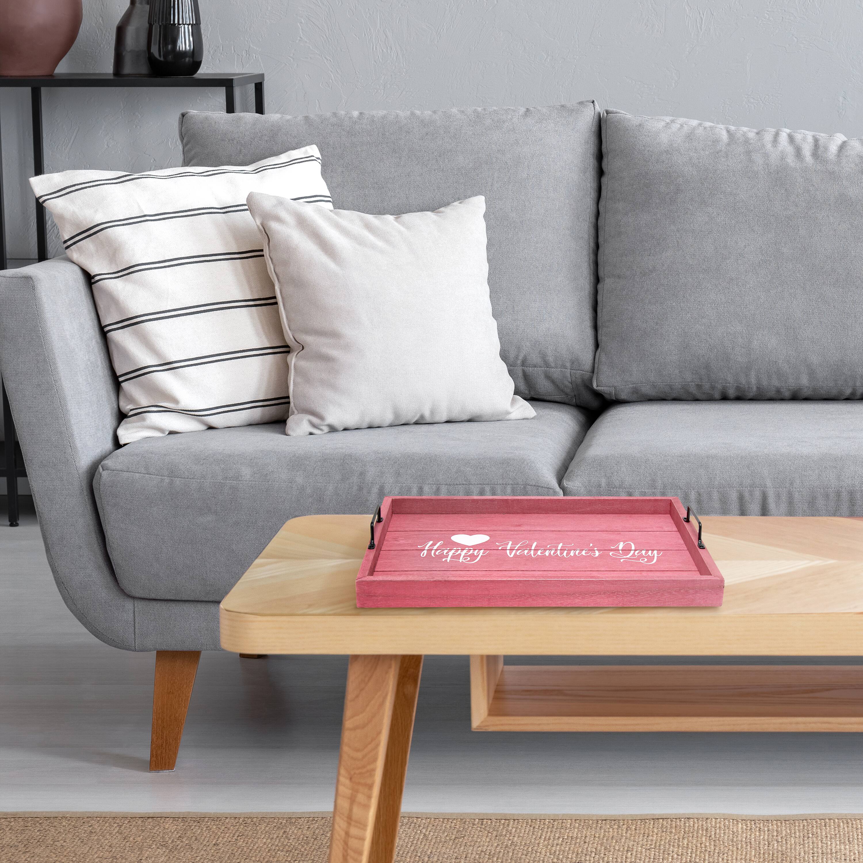 Elegant Designs™ 15.5" Happy Valentine's Day Serving Tray with Handles